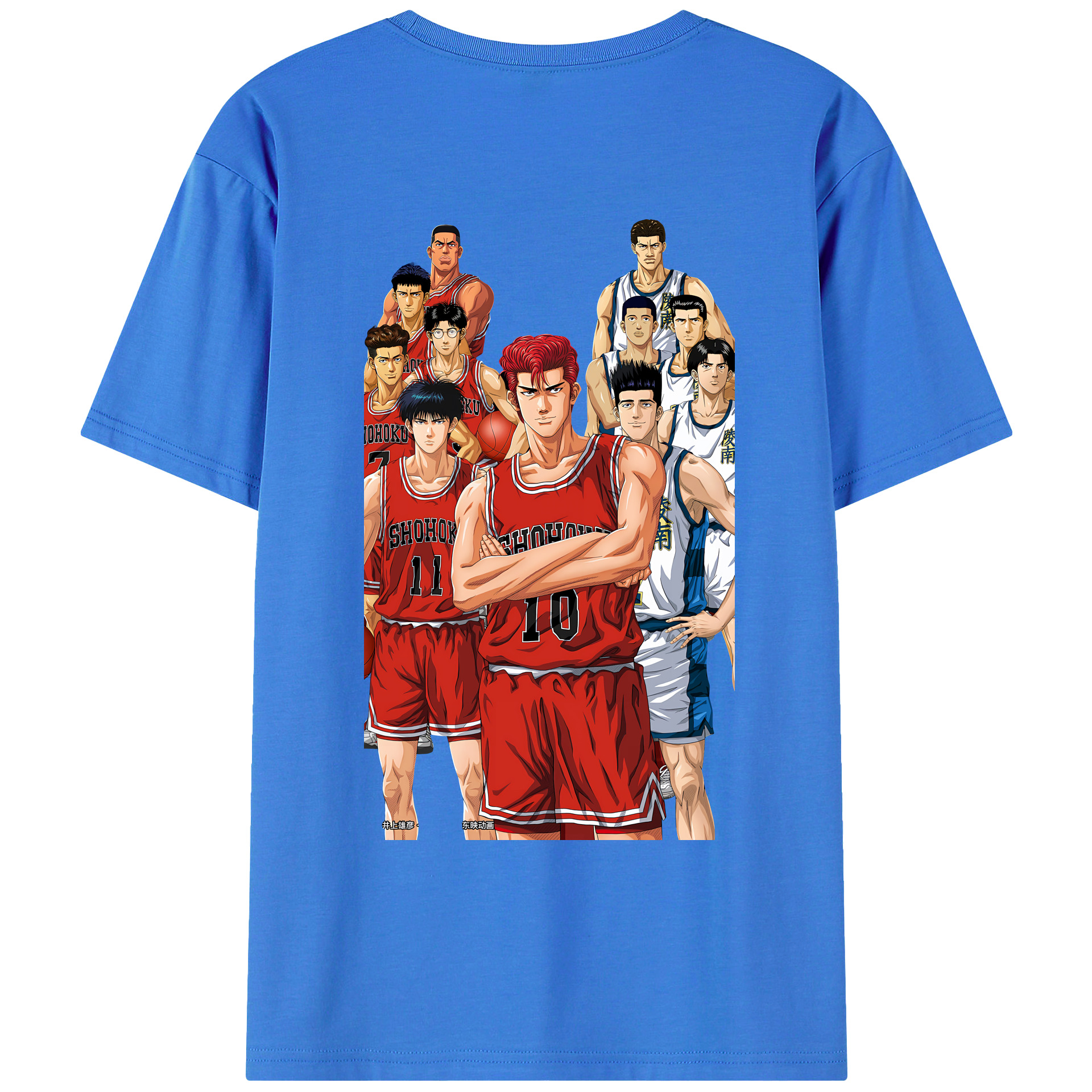 （画像用） SLAM DUNK／スラムダンク 綿100％ メンズ半袖Tシャツ（バックプリント） 通気性