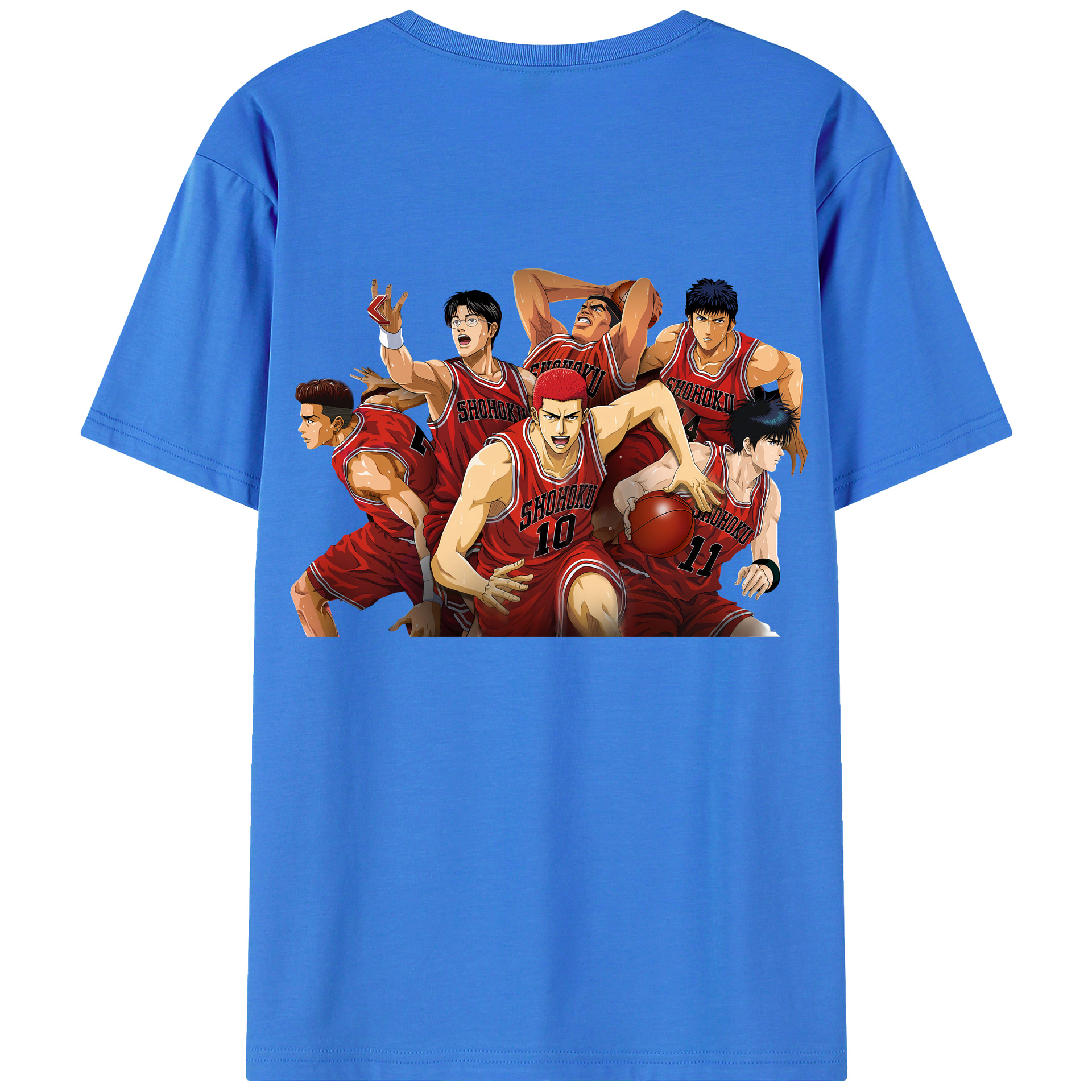 （画像用） SLAM DUNK／スラムダンク 綿100％ メンズ半袖Tシャツ（バックプリント） 通気性