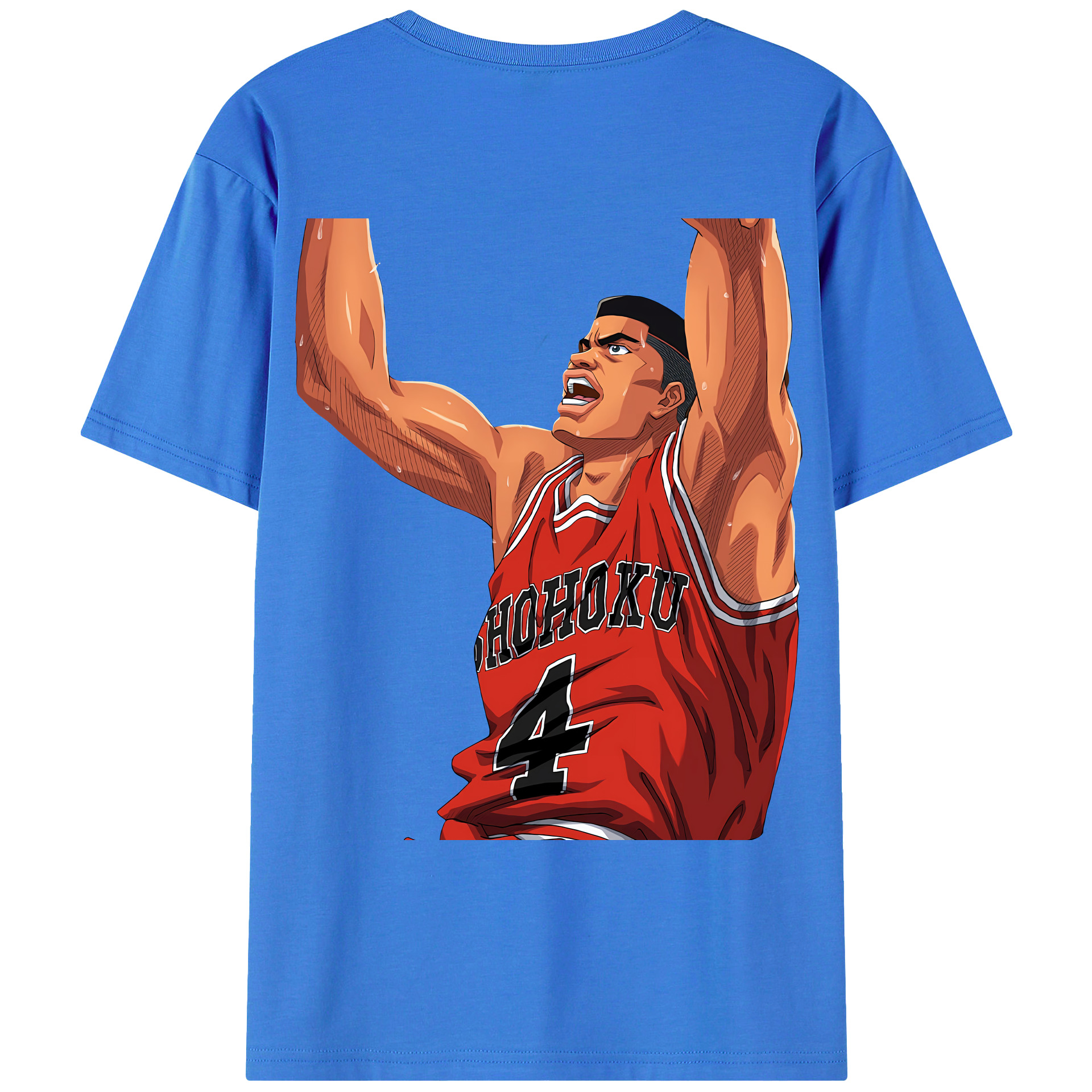 （画像用） SLAM DUNK／スラムダンク 綿100％ メンズ半袖Tシャツ（バックプリント） 通気性