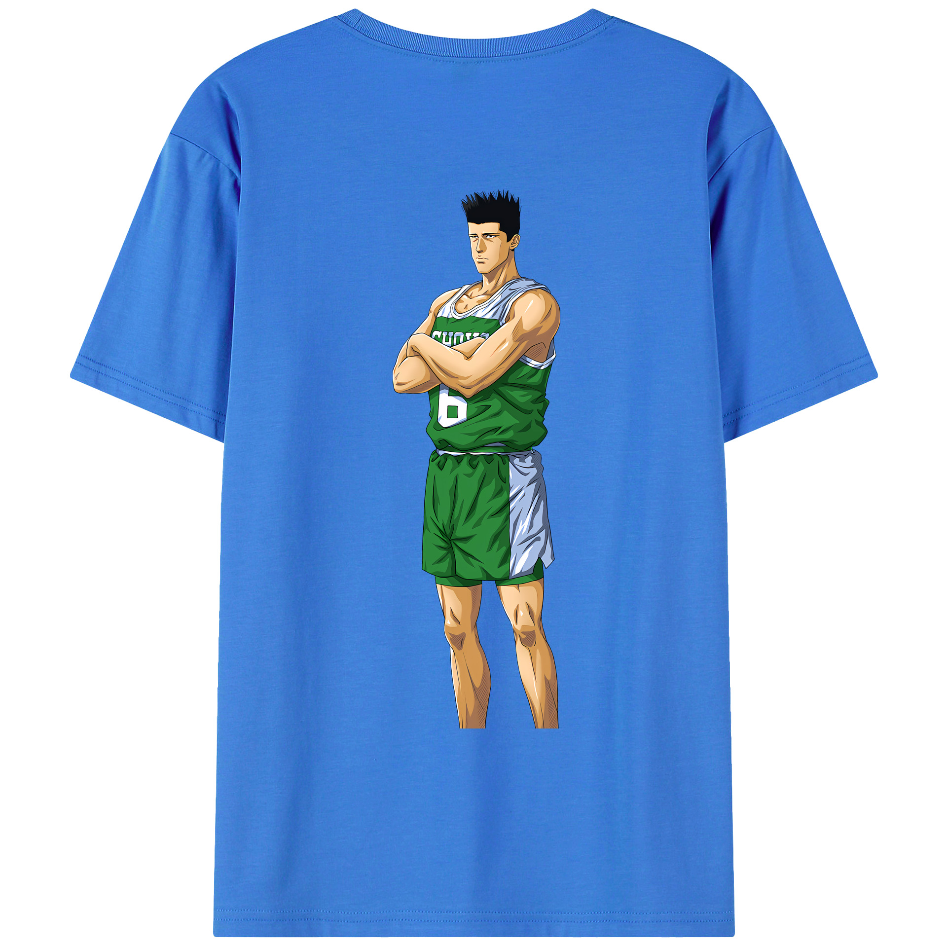 （画像用） SLAM DUNK／スラムダンク 綿100％ メンズ半袖Tシャツ（バックプリント） 通気性