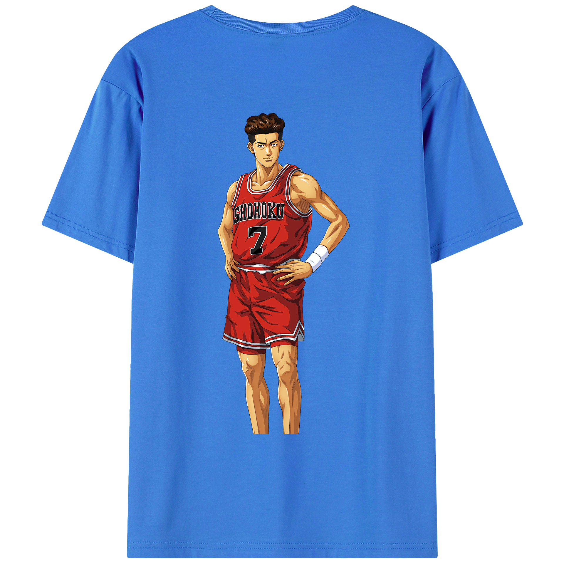 （画像用） SLAM DUNK／スラムダンク 綿100％ メンズ半袖Tシャツ（バックプリント） 通気性