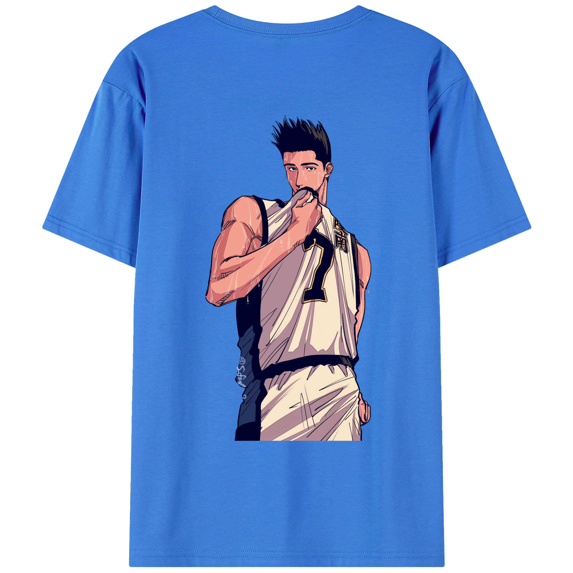 （画像用） SLAM DUNK／スラムダンク 綿100％ メンズ半袖Tシャツ（バックプリント） 通気性