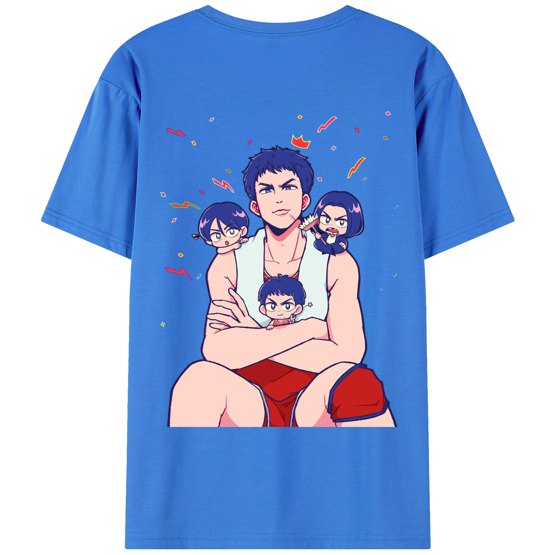 （画像用） SLAM DUNK／スラムダンク 綿100％ メンズ半袖Tシャツ（バックプリント） 通気性
