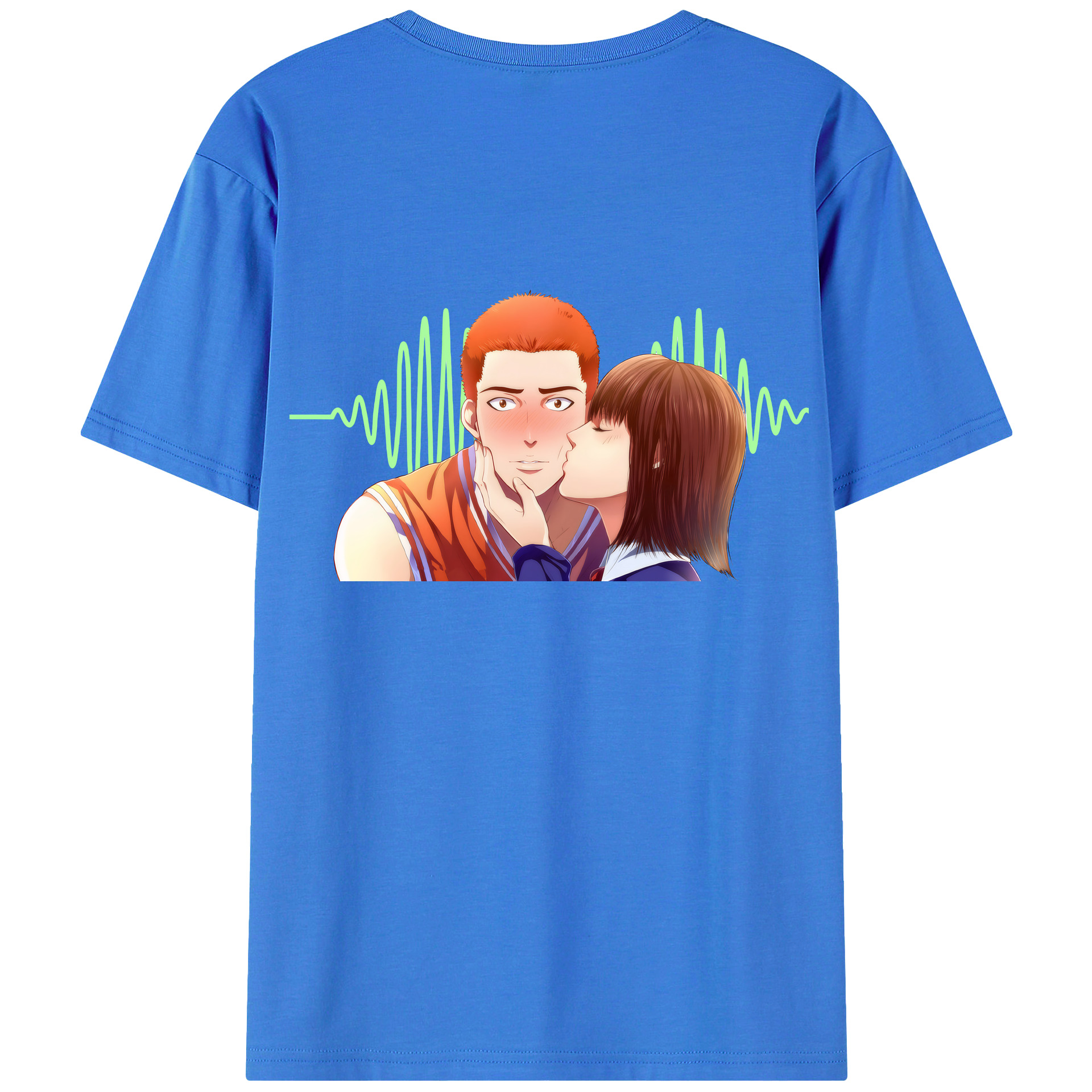 （画像用） SLAM DUNK／スラムダンク 綿100％ メンズ半袖Tシャツ（バックプリント） 通気性