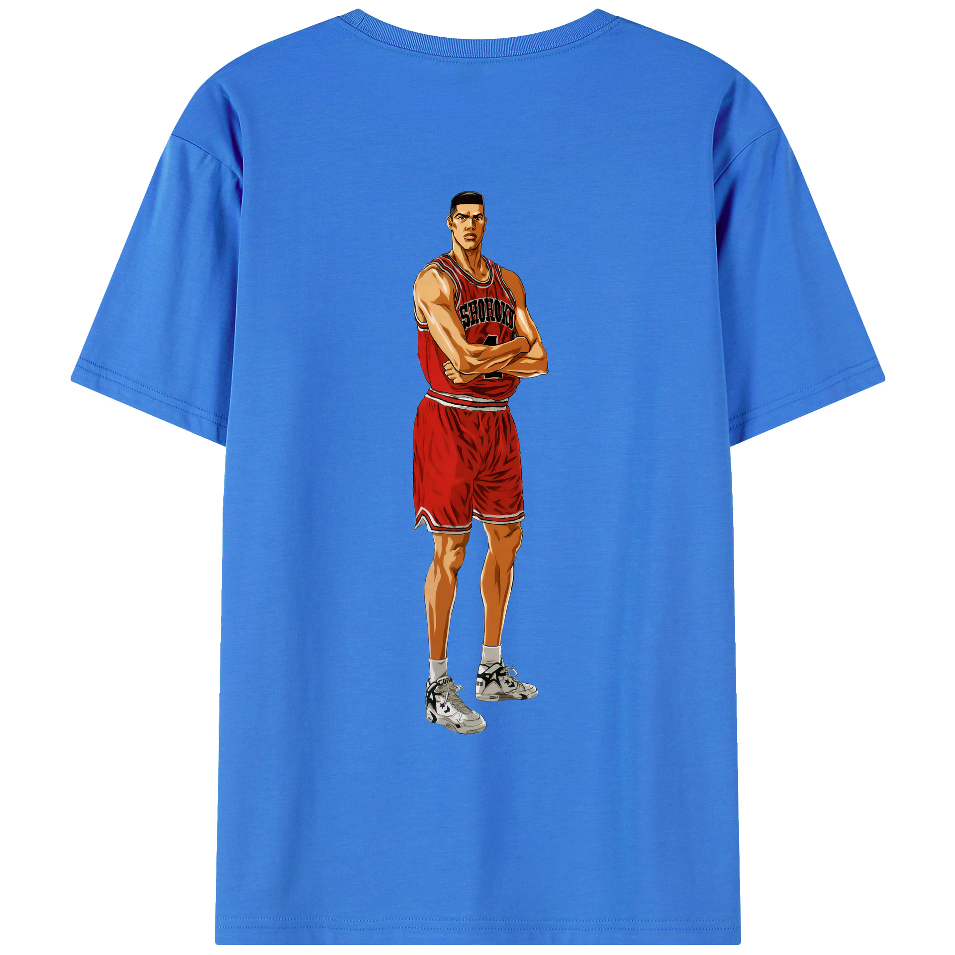 （画像用） SLAM DUNK／スラムダンク 綿100％ メンズ半袖Tシャツ（バックプリント） 通気性