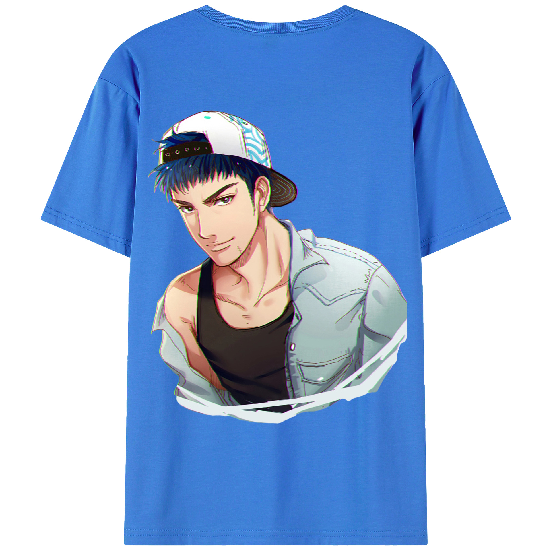 （画像用） SLAM DUNK／スラムダンク 綿100％ メンズ半袖Tシャツ（バックプリント） 通気性