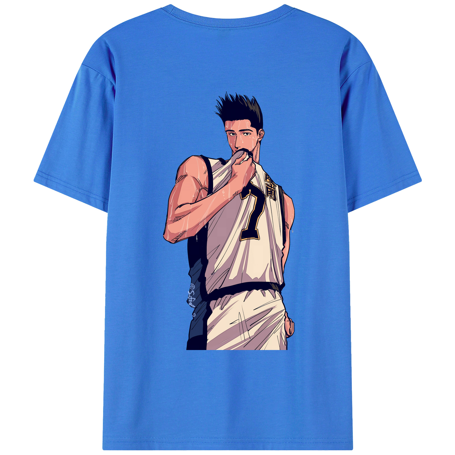 （画像用） SLAM DUNK／スラムダンク 綿100％ メンズ半袖Tシャツ（バックプリント） 通気性