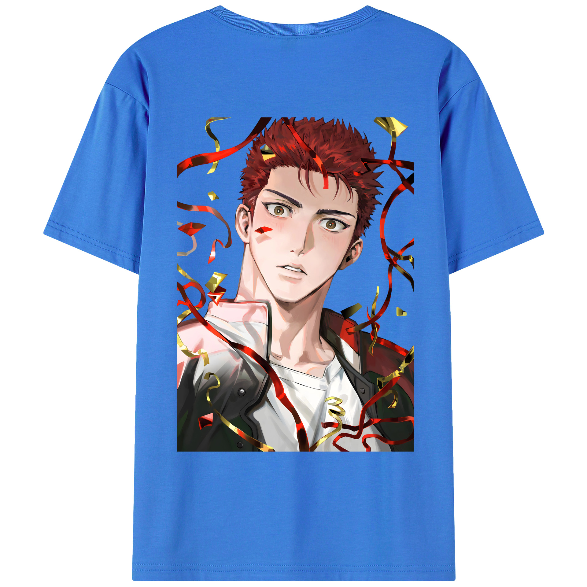 （画像用） SLAM DUNK／スラムダンク 綿100％ メンズ半袖Tシャツ（バックプリント） 通気性