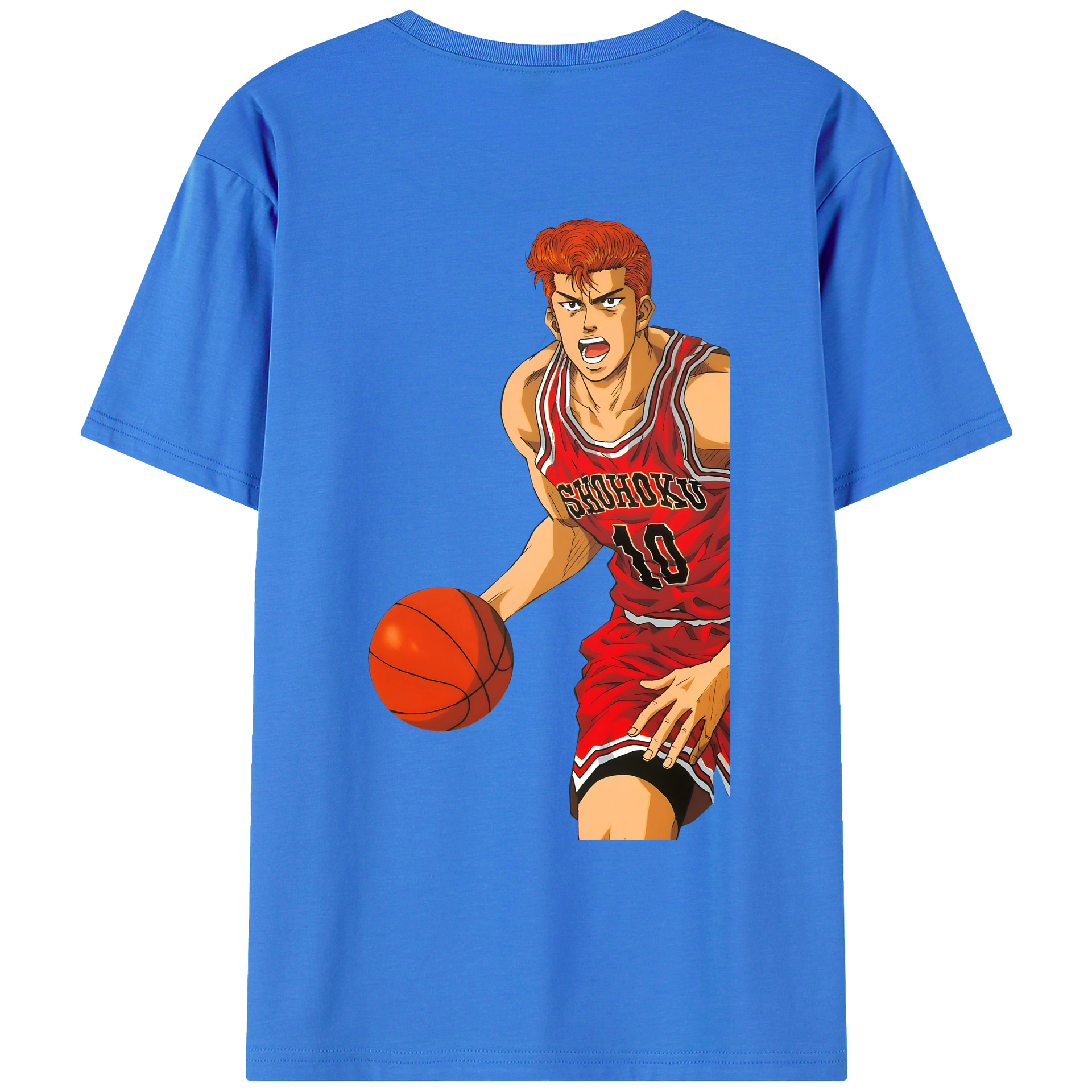（画像用） SLAM DUNK／スラムダンク 綿100％ メンズ半袖Tシャツ（バックプリント） 通気性