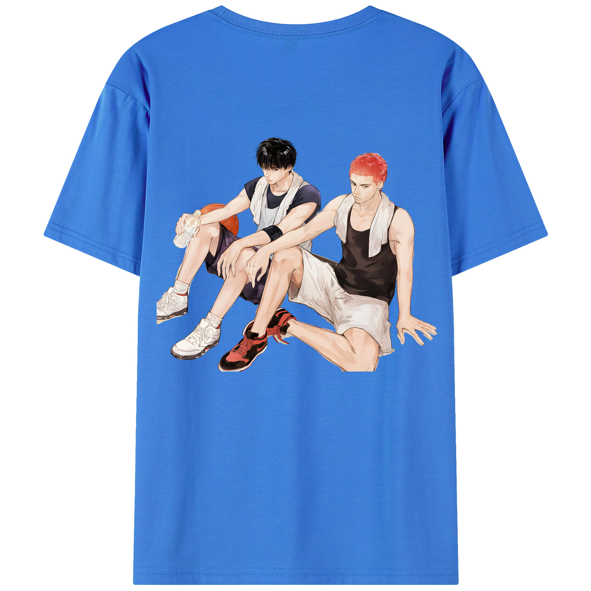 （画像用） SLAM DUNK／スラムダンク 綿100％ メンズ半袖Tシャツ（バックプリント） 通気性