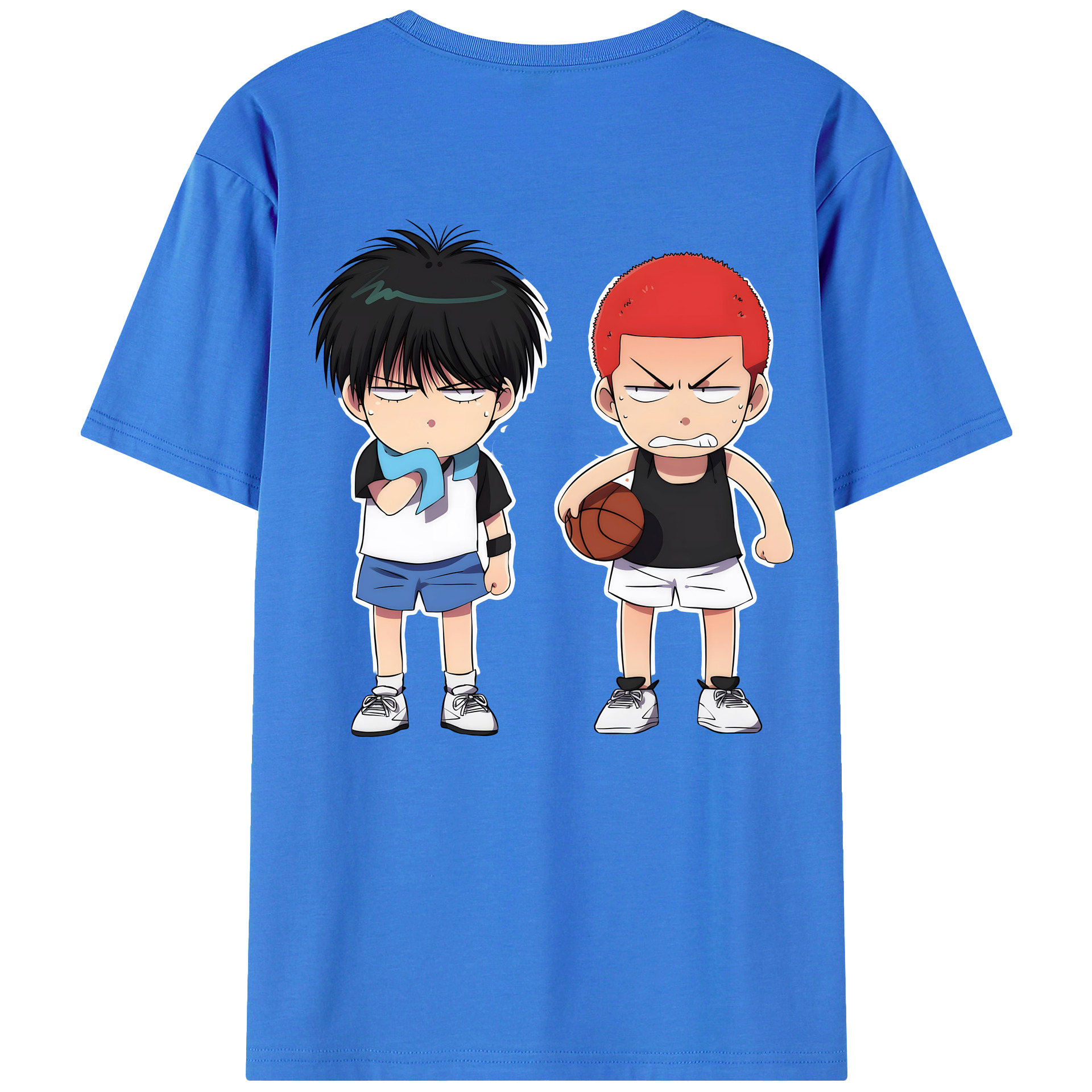 （画像用） SLAM DUNK／スラムダンク 綿100％ メンズ半袖Tシャツ（バックプリント） 通気性