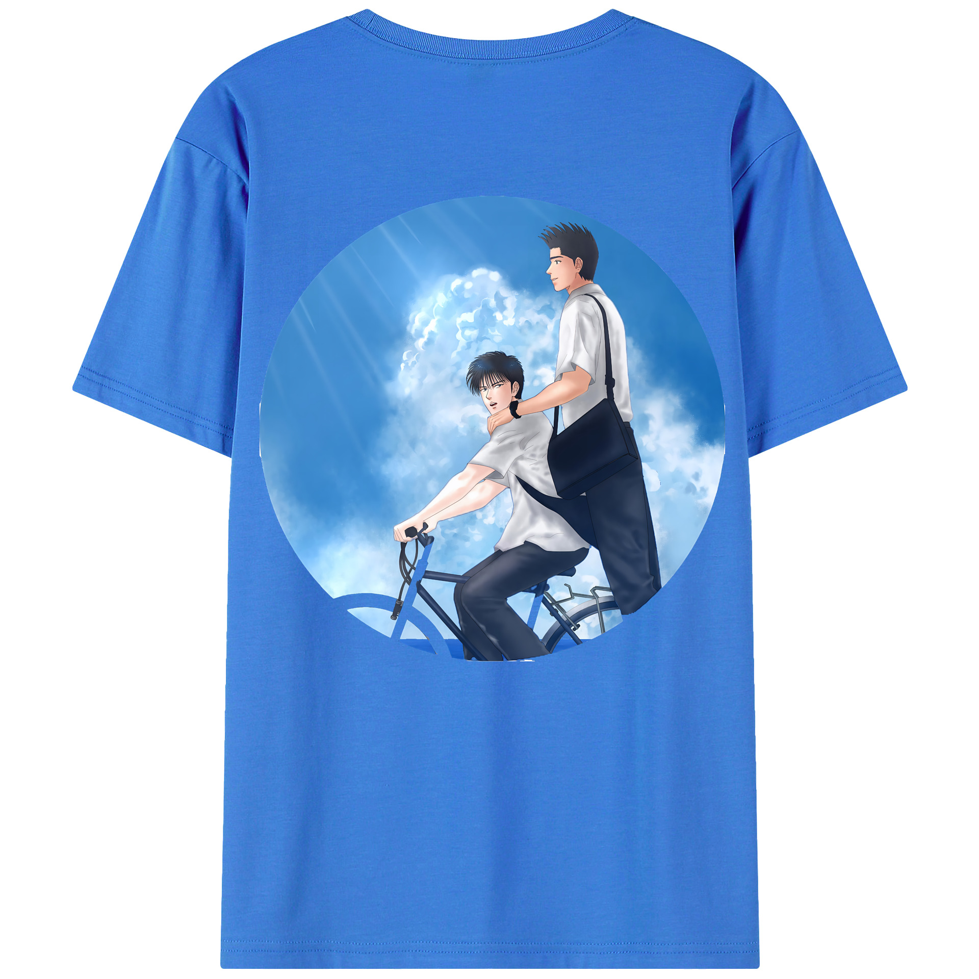 （画像用） SLAM DUNK／スラムダンク 綿100％ メンズ半袖Tシャツ（バックプリント） 通気性