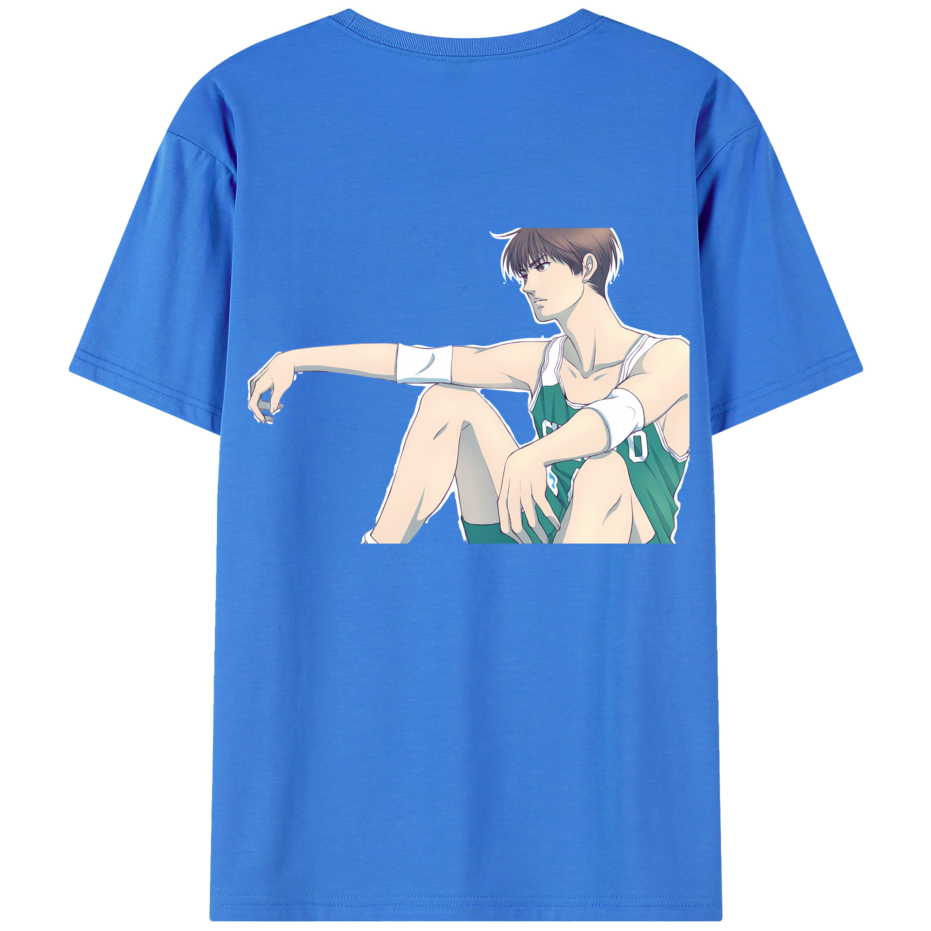 （画像用） SLAM DUNK／スラムダンク 綿100％ メンズ半袖Tシャツ（バックプリント） 通気性