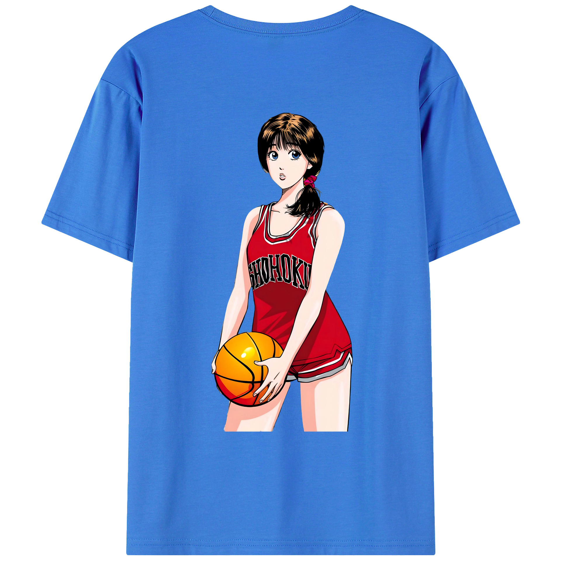 （画像用） SLAM DUNK／スラムダンク 綿100％ メンズ半袖Tシャツ（バックプリント） 通気性