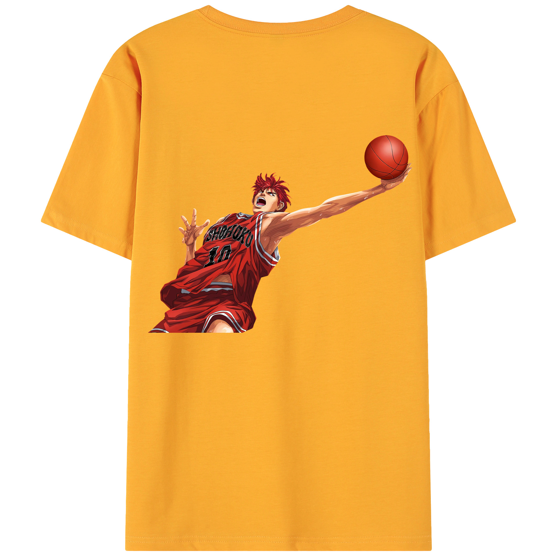 （画像用） SLAM DUNK／スラムダンク 綿100％ メンズ半袖Tシャツ（バックプリント） 通気性
