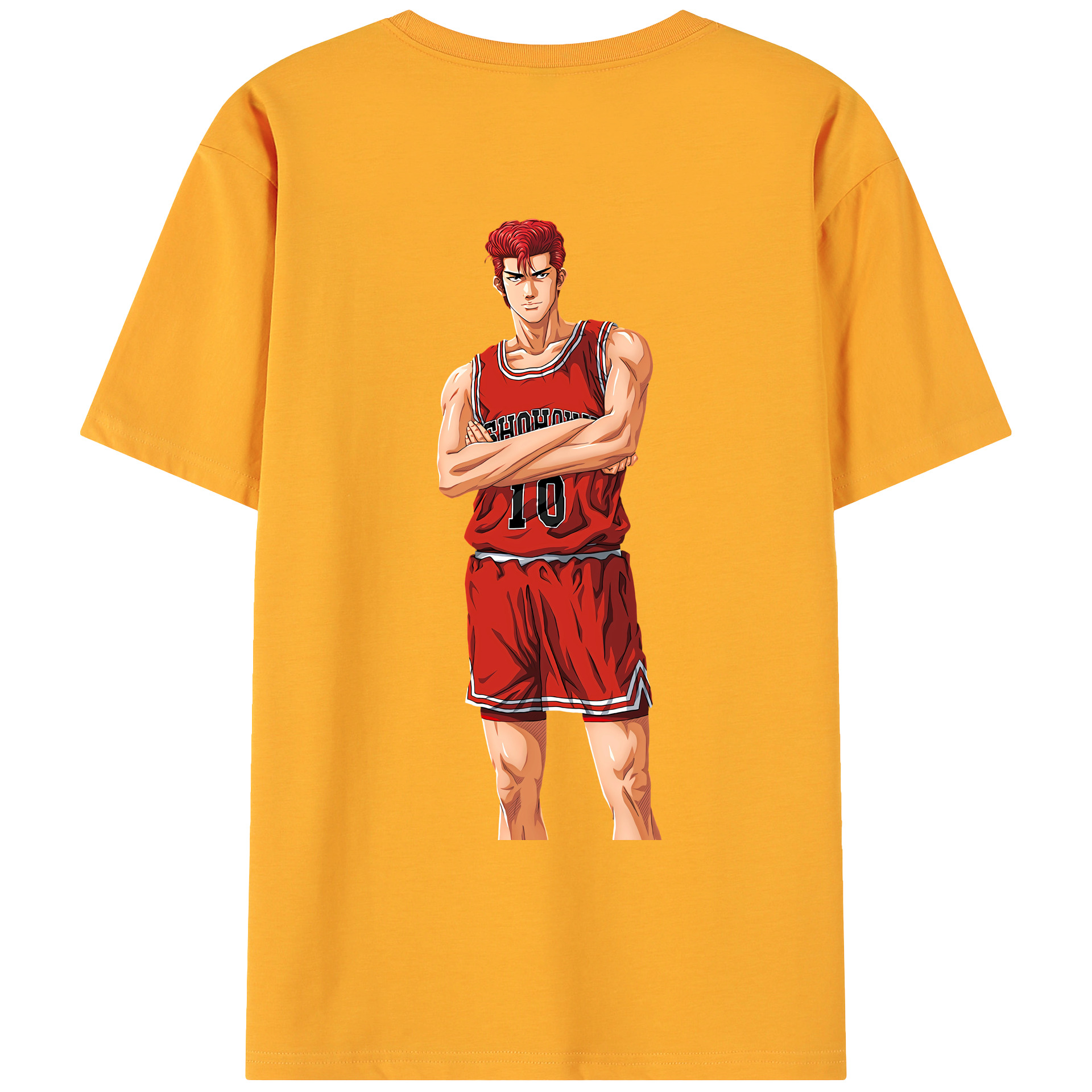 （画像用） SLAM DUNK／スラムダンク 綿100％ メンズ半袖Tシャツ（バックプリント） 通気性