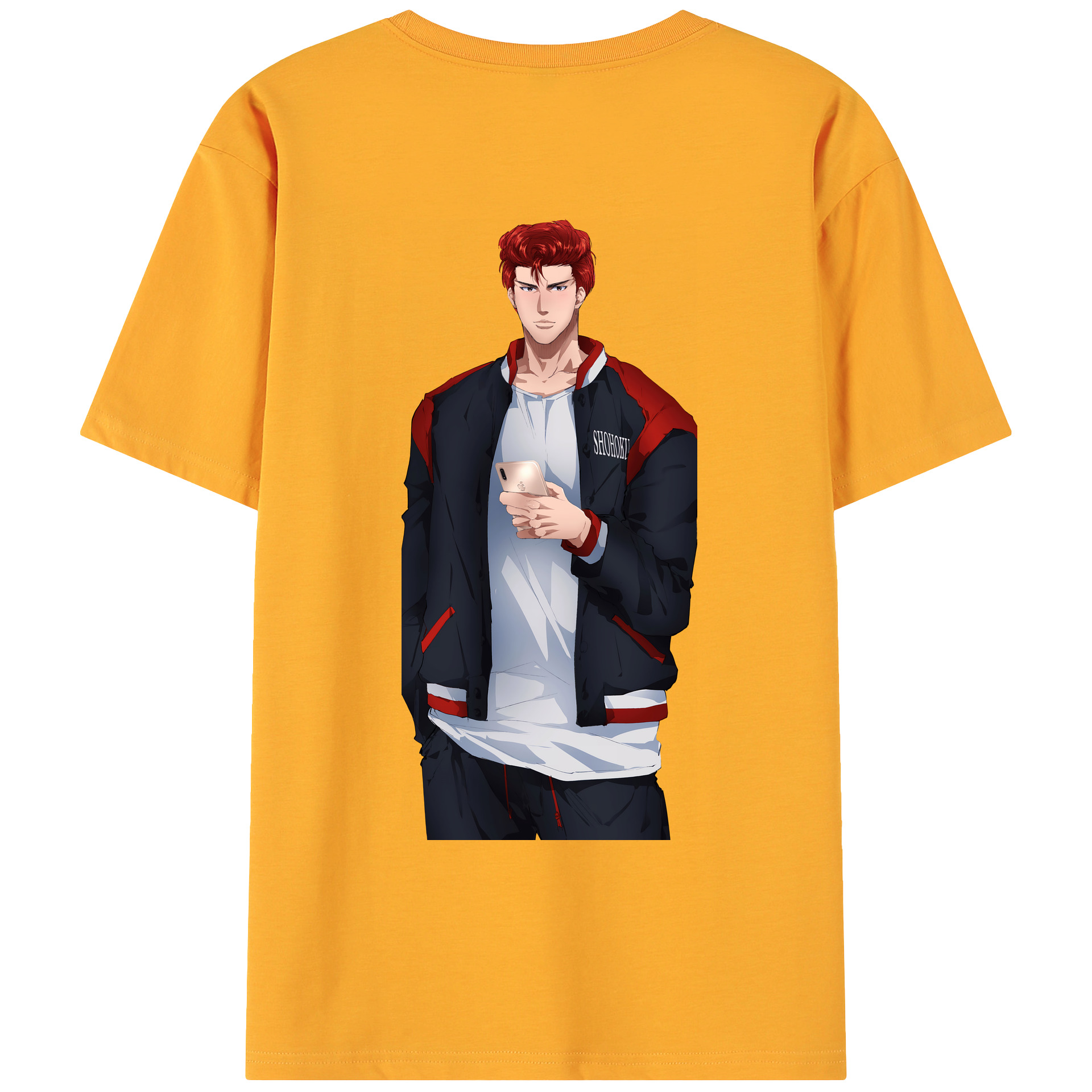 （画像用） SLAM DUNK／スラムダンク 綿100％ メンズ半袖Tシャツ（バックプリント） 通気性