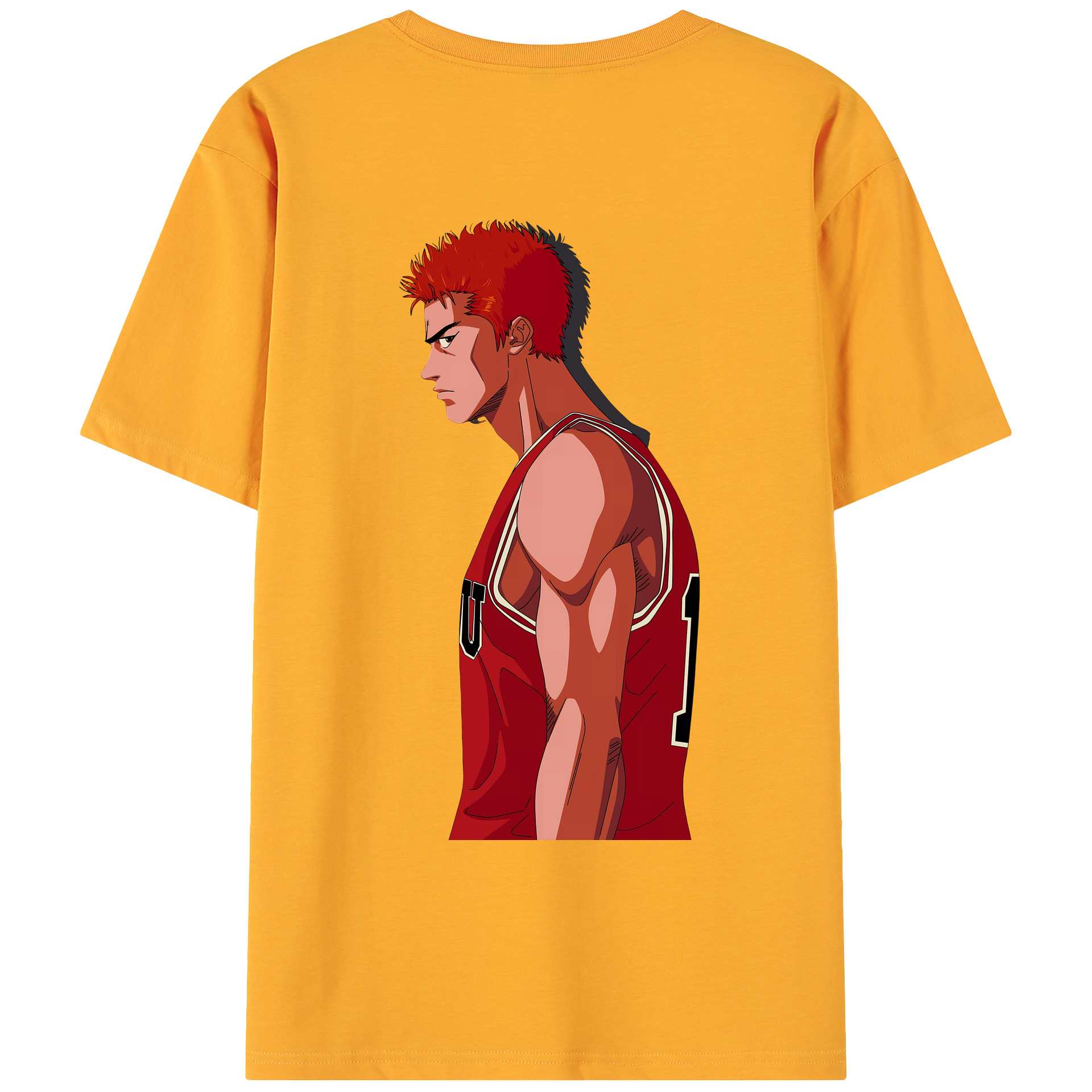 （画像用） SLAM DUNK／スラムダンク 綿100％ メンズ半袖Tシャツ（バックプリント） 通気性