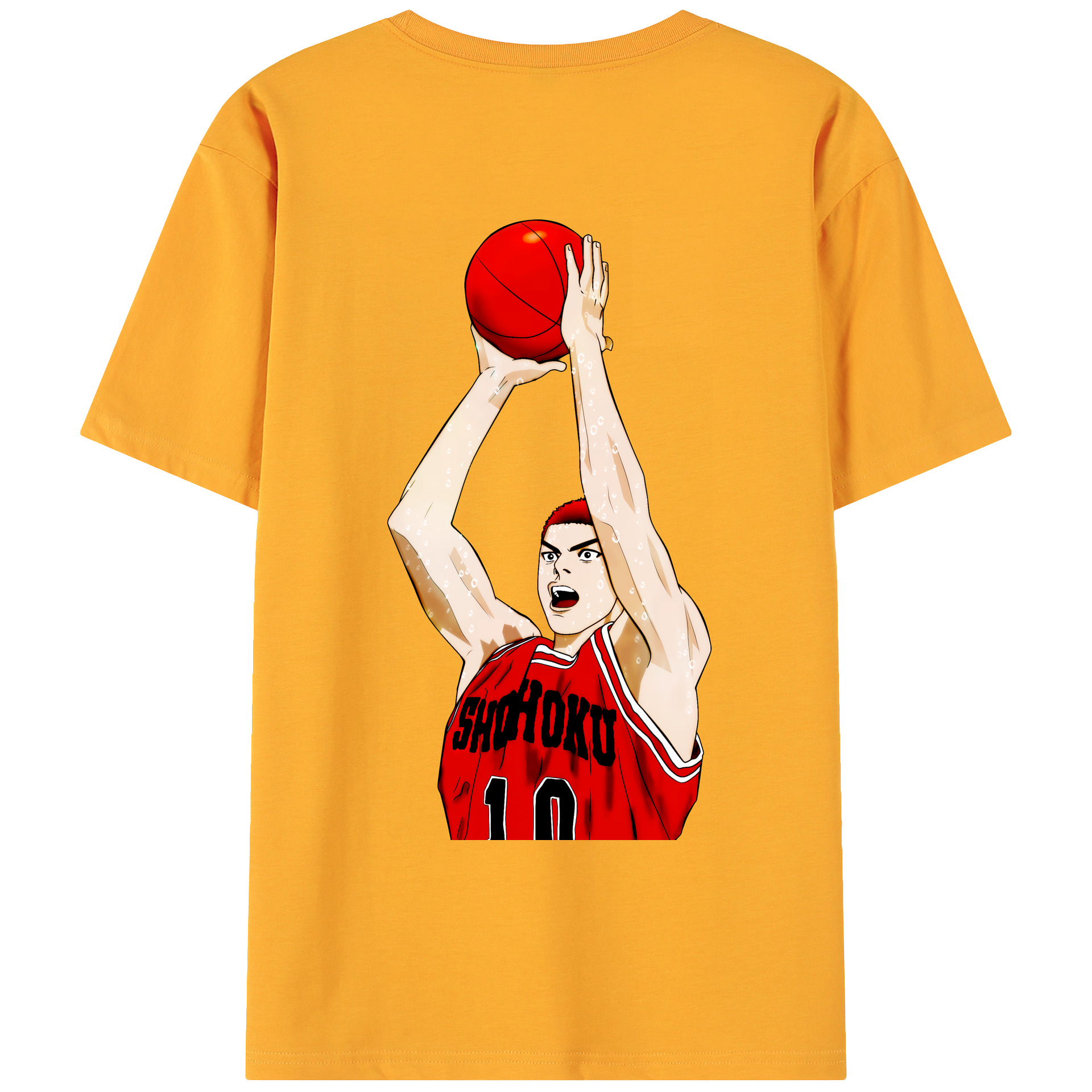 （画像用） SLAM DUNK／スラムダンク 綿100％ メンズ半袖Tシャツ（バックプリント） 通気性