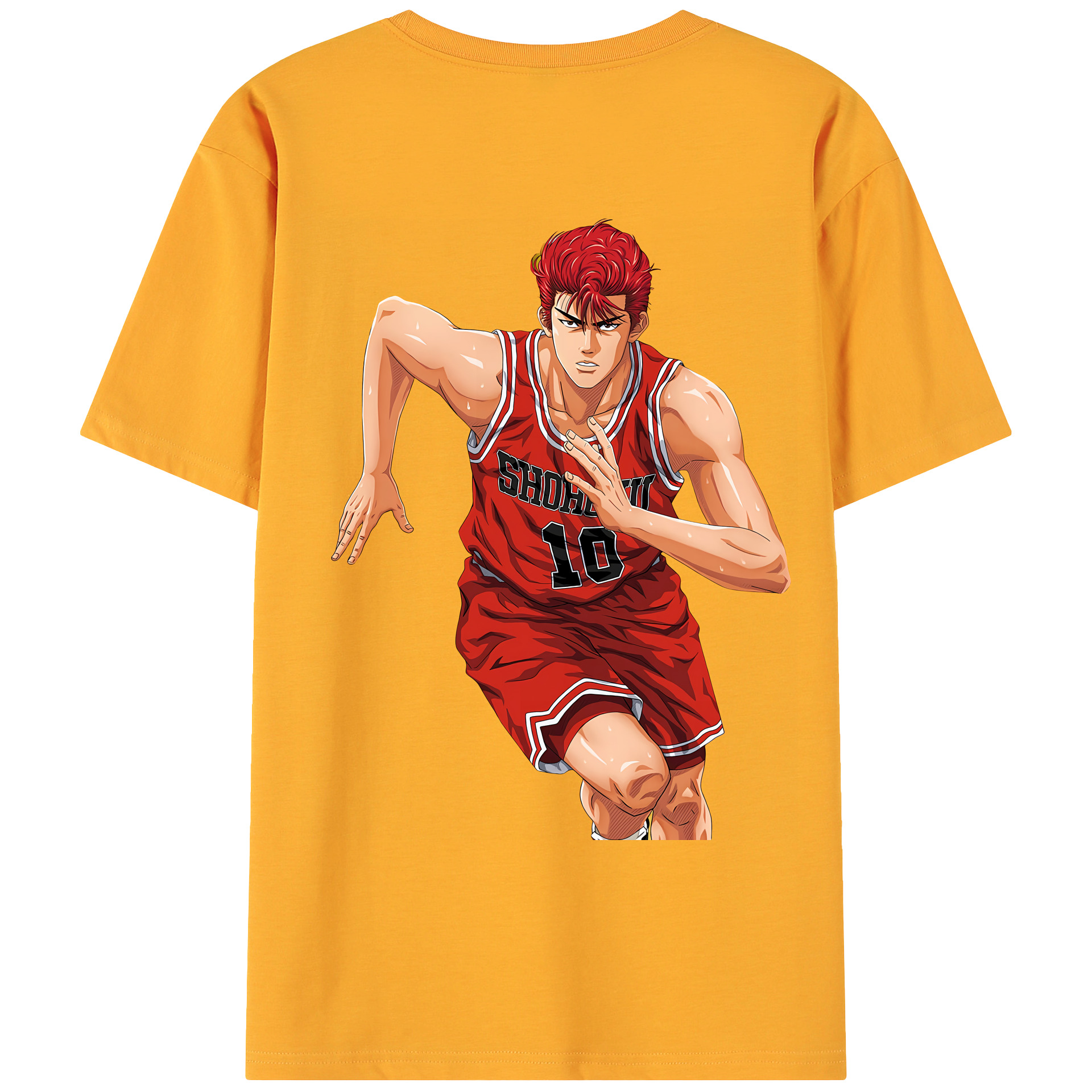 （画像用） SLAM DUNK／スラムダンク 綿100％ メンズ半袖Tシャツ（バックプリント） 通気性