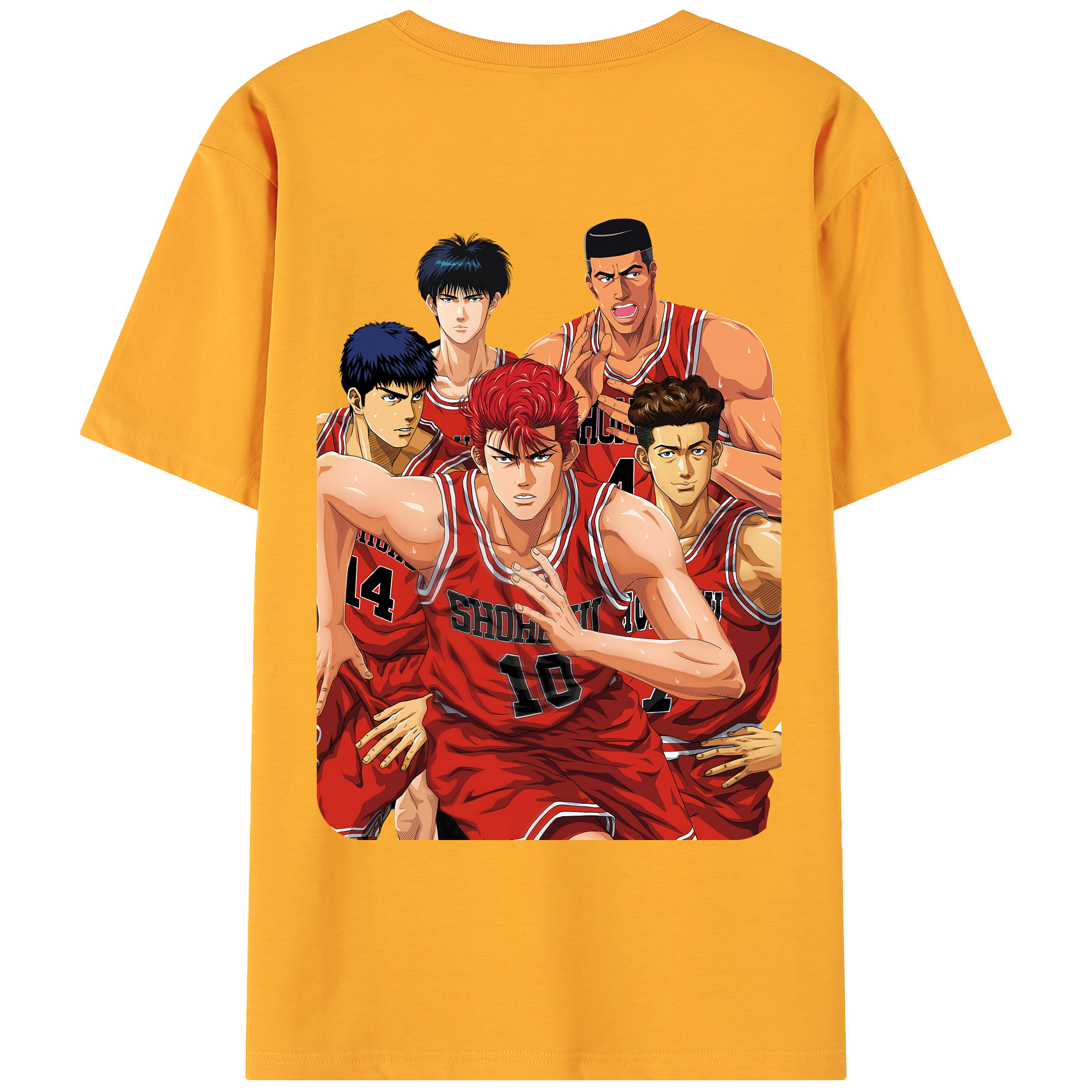 （画像用） SLAM DUNK／スラムダンク 綿100％ メンズ半袖Tシャツ（バックプリント） 通気性
