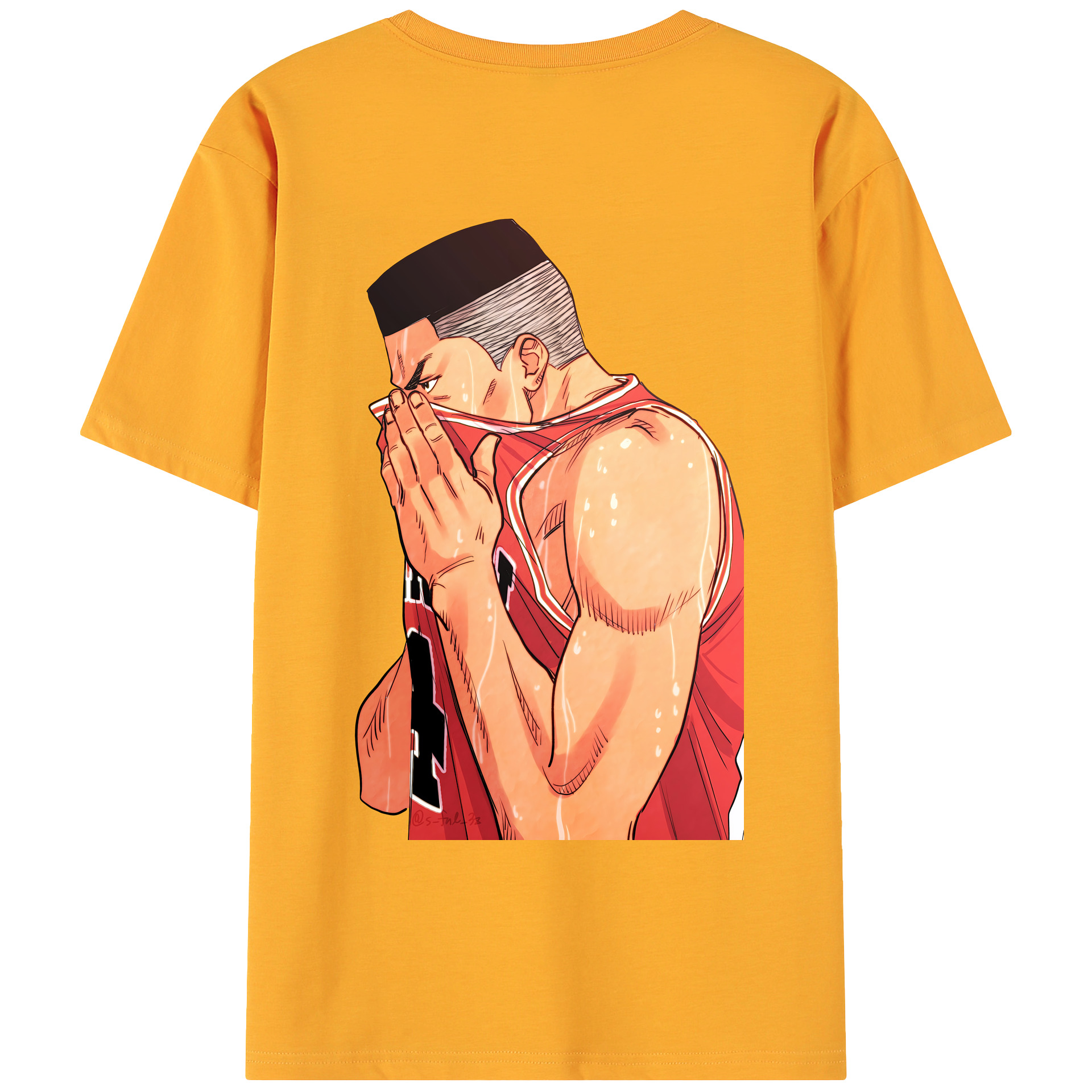 （画像用） SLAM DUNK／スラムダンク 綿100％ メンズ半袖Tシャツ（バックプリント） 通気性