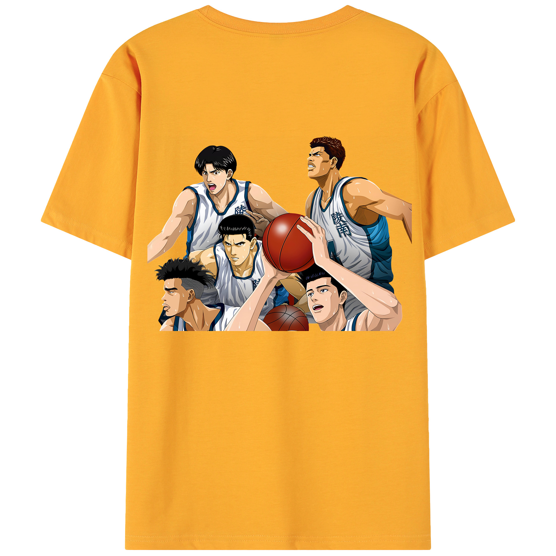 （画像用） SLAM DUNK／スラムダンク 綿100％ メンズ半袖Tシャツ（バックプリント） 通気性