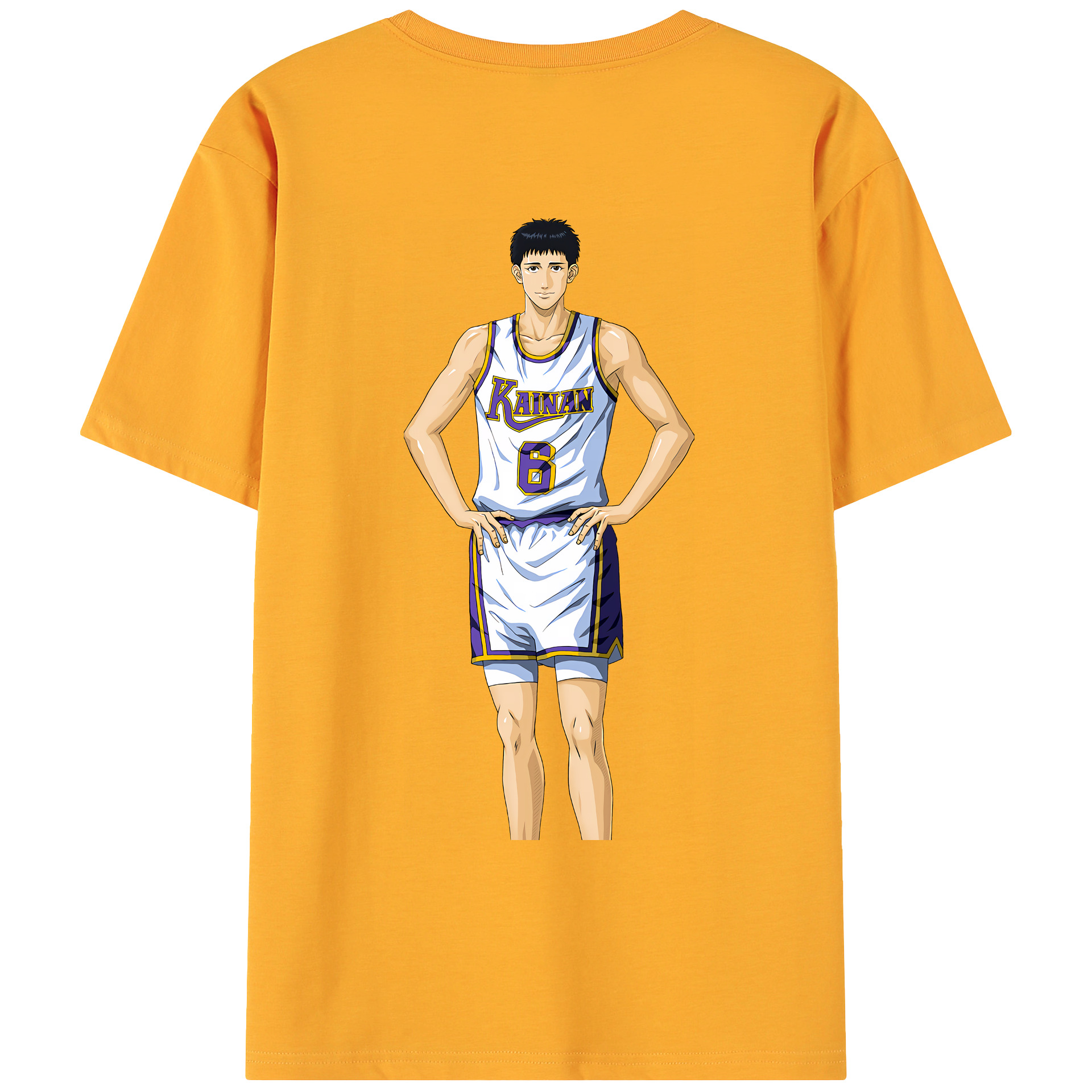 （画像用） SLAM DUNK／スラムダンク 綿100％ メンズ半袖Tシャツ（バックプリント） 通気性