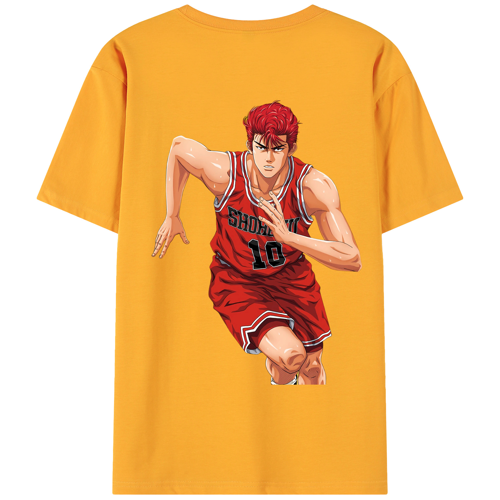 （画像用） SLAM DUNK／スラムダンク 綿100％ メンズ半袖Tシャツ（バックプリント） 通気性