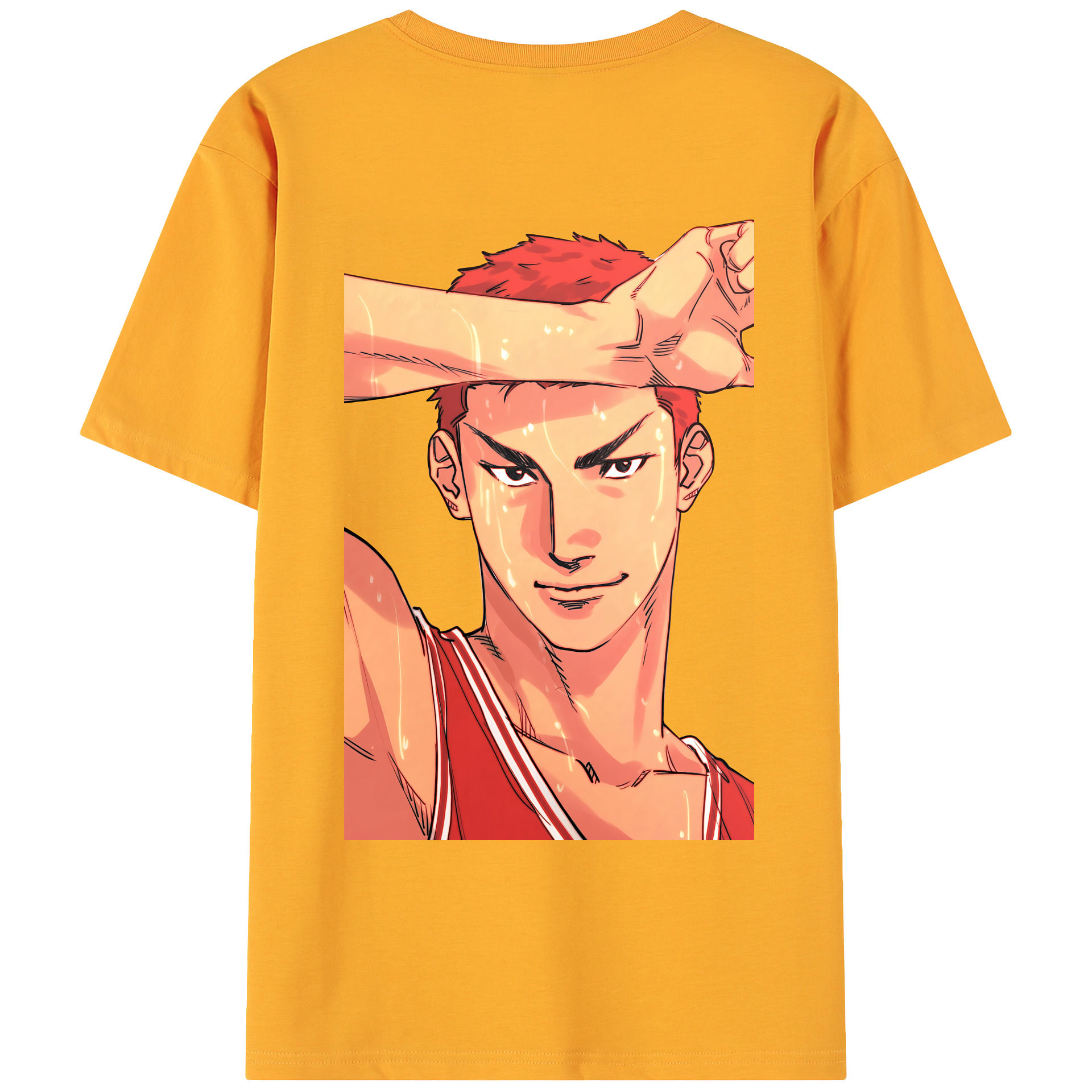 （画像用） SLAM DUNK／スラムダンク 綿100％ メンズ半袖Tシャツ（バックプリント） 通気性