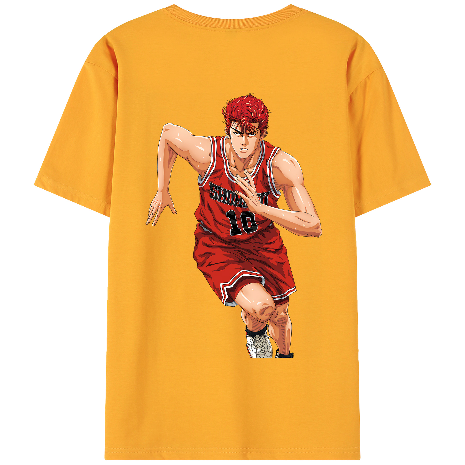 （画像用） SLAM DUNK／スラムダンク 綿100％ メンズ半袖Tシャツ（バックプリント） 通気性