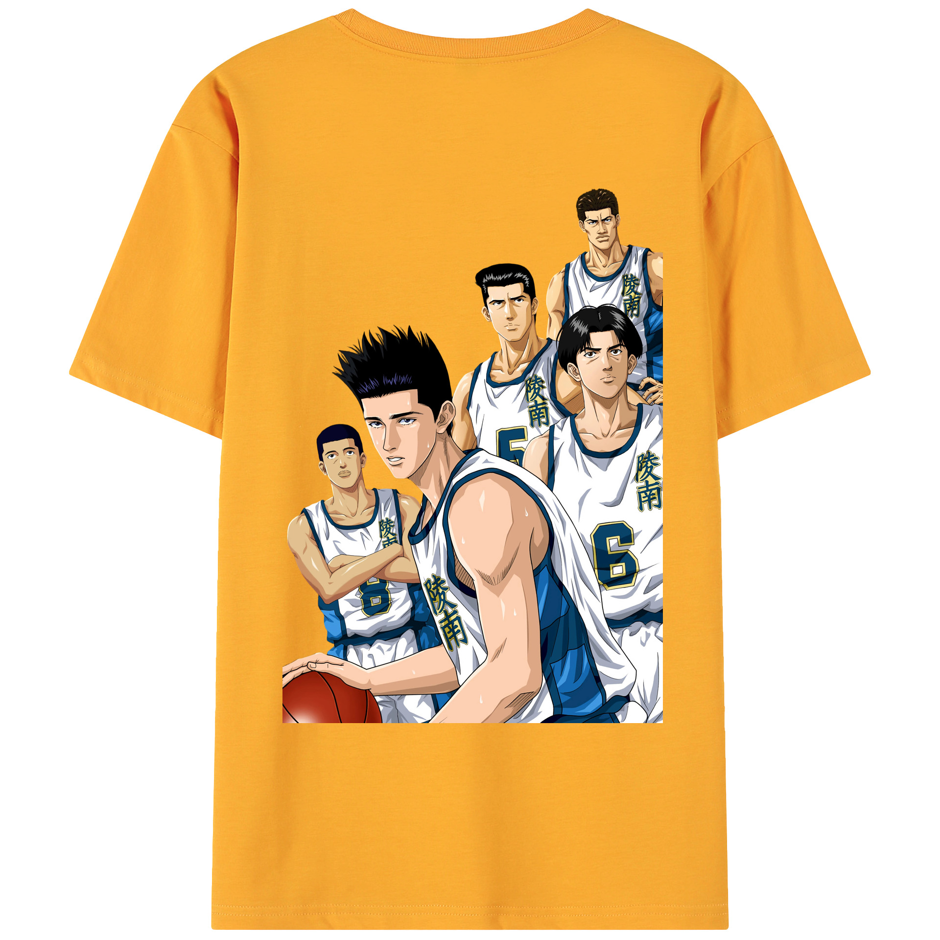 （画像用） SLAM DUNK／スラムダンク 綿100％ メンズ半袖Tシャツ（バックプリント） 通気性