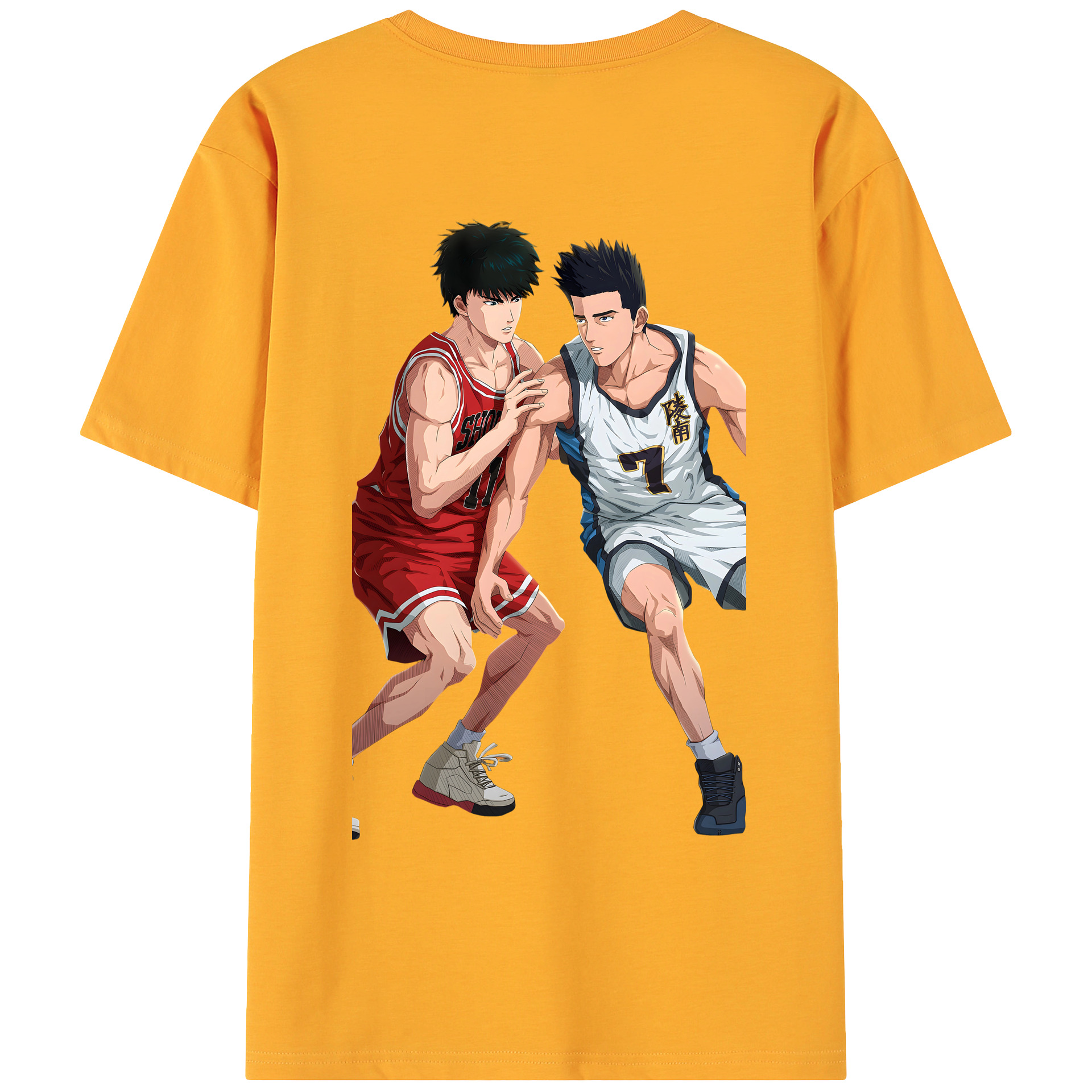 （画像用） SLAM DUNK／スラムダンク 綿100％ メンズ半袖Tシャツ（バックプリント） 通気性