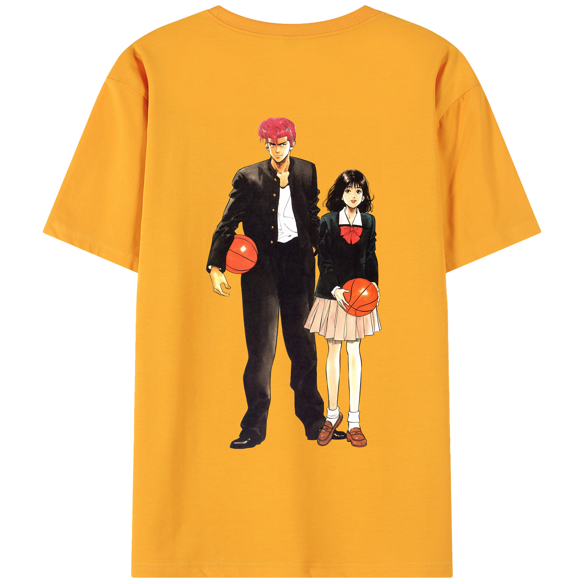 （画像用） SLAM DUNK／スラムダンク 綿100％ メンズ半袖Tシャツ（バックプリント） 通気性