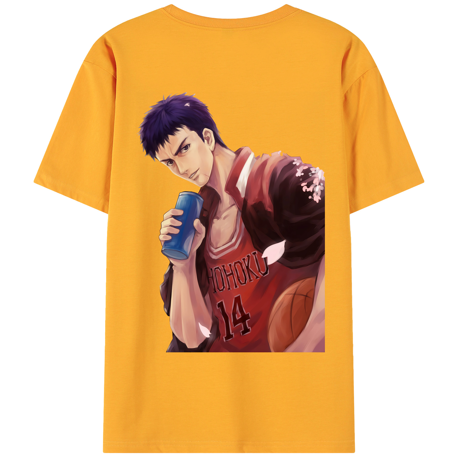 （画像用） SLAM DUNK／スラムダンク 綿100％ メンズ半袖Tシャツ（バックプリント） 通気性