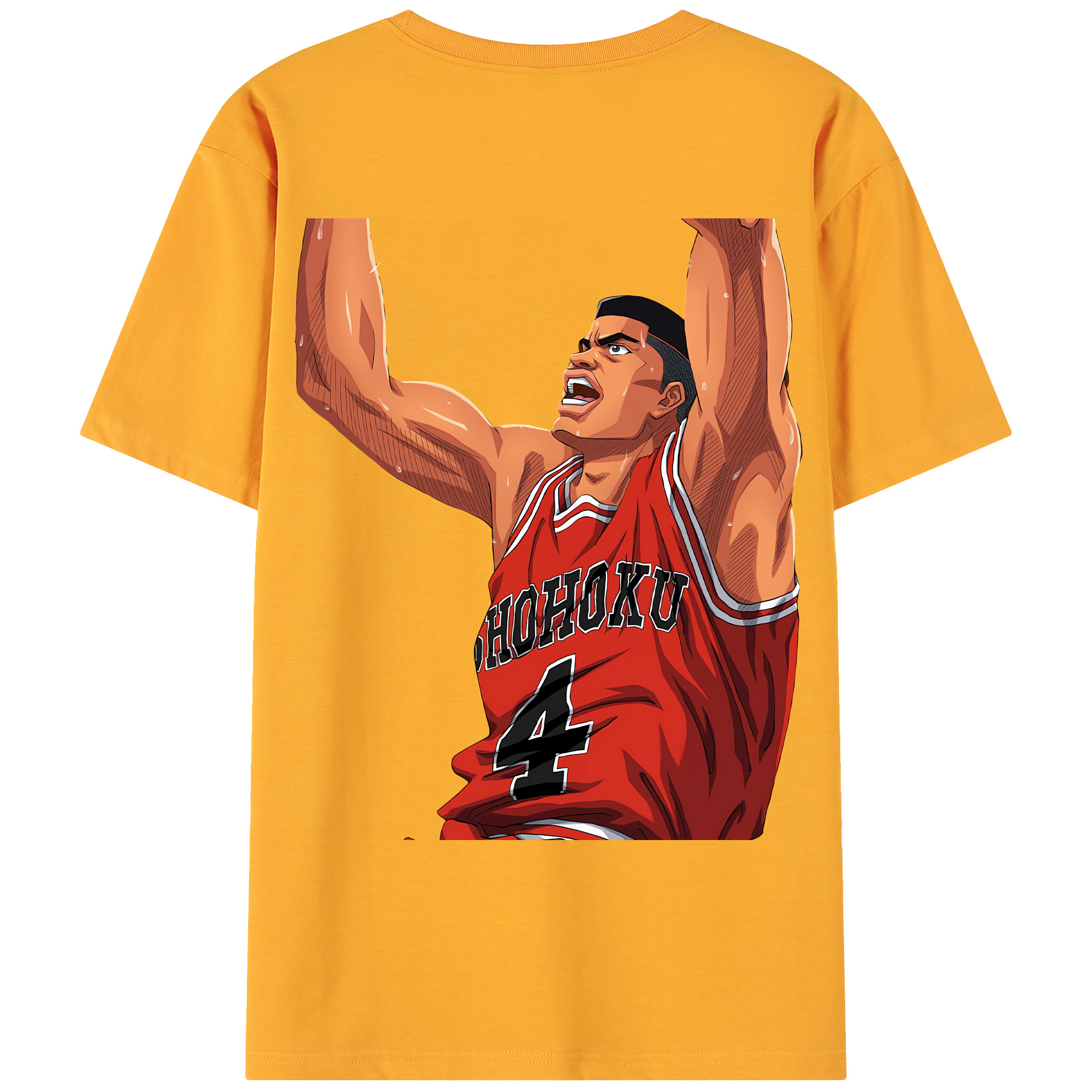 （画像用） SLAM DUNK／スラムダンク 綿100％ メンズ半袖Tシャツ（バックプリント） 通気性