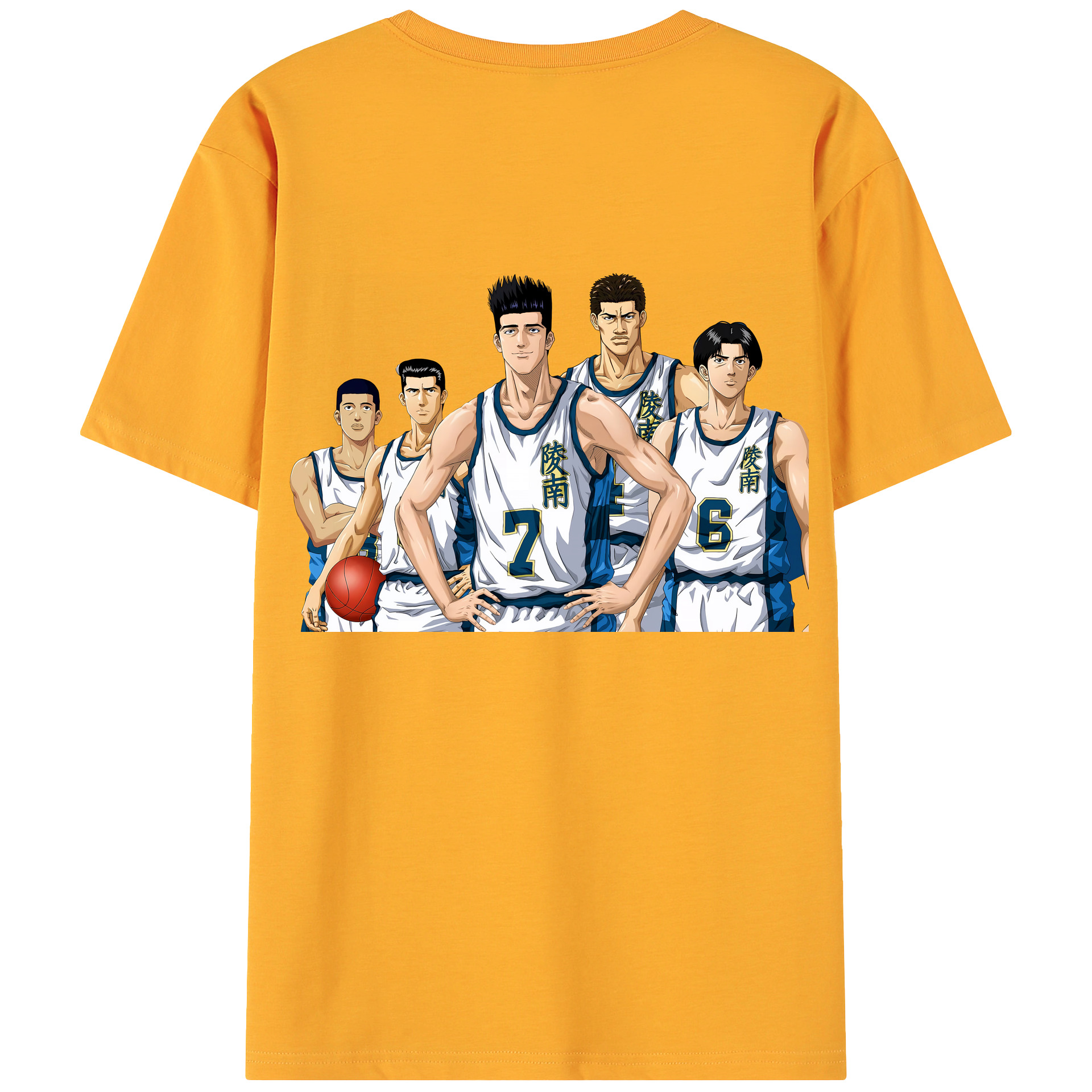 （画像用） SLAM DUNK／スラムダンク 綿100％ メンズ半袖Tシャツ（バックプリント） 通気性