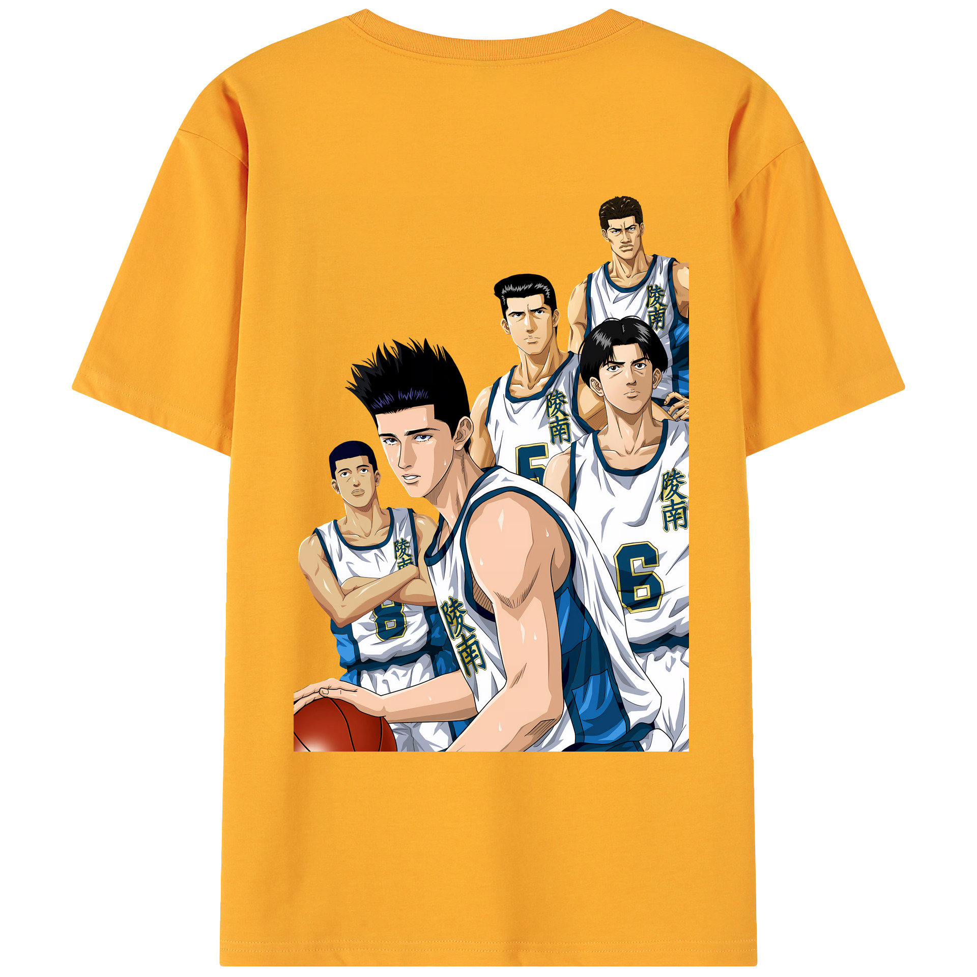 （画像用） SLAM DUNK／スラムダンク 綿100％ メンズ半袖Tシャツ（バックプリント） 通気性