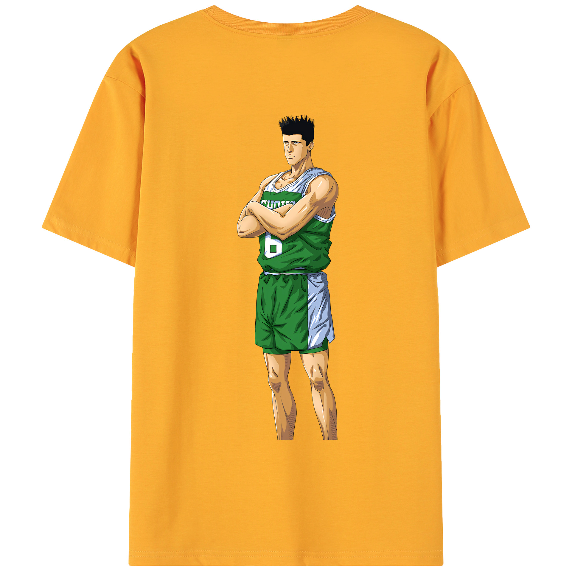 （画像用） SLAM DUNK／スラムダンク 綿100％ メンズ半袖Tシャツ（バックプリント） 通気性