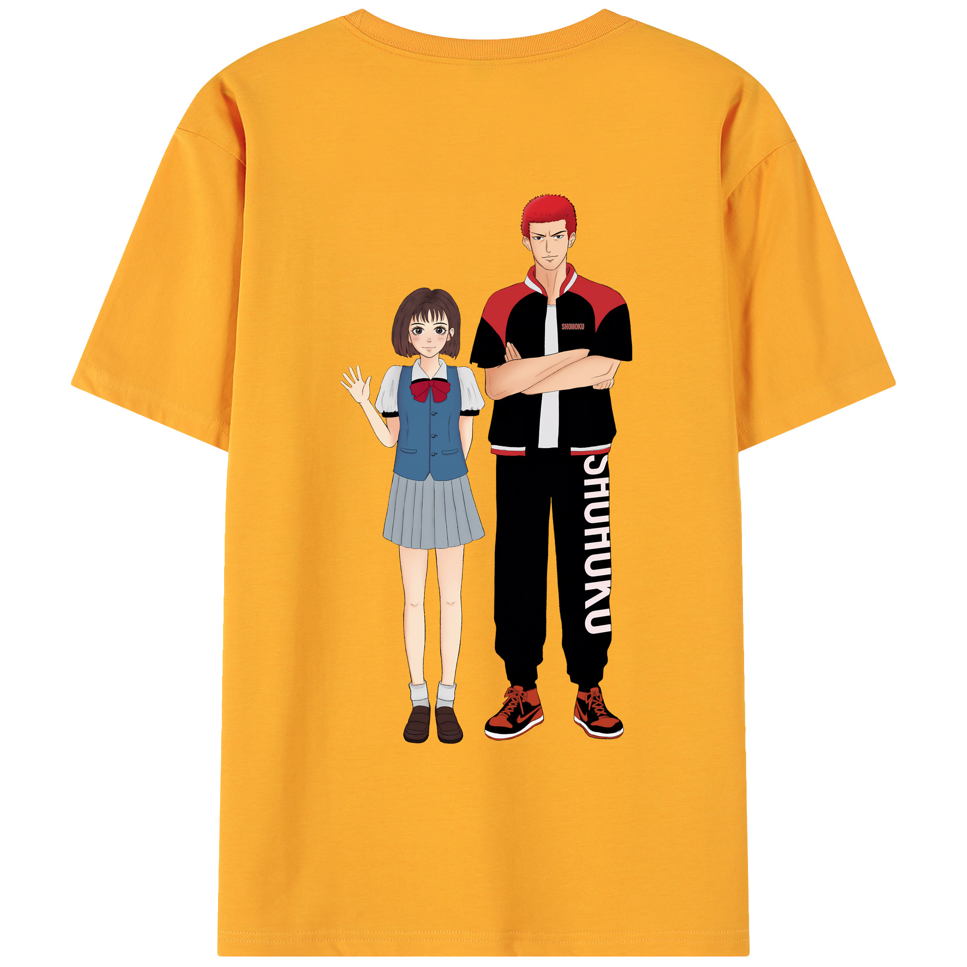 （画像用） SLAM DUNK／スラムダンク 綿100％ メンズ半袖Tシャツ（バックプリント） 通気性