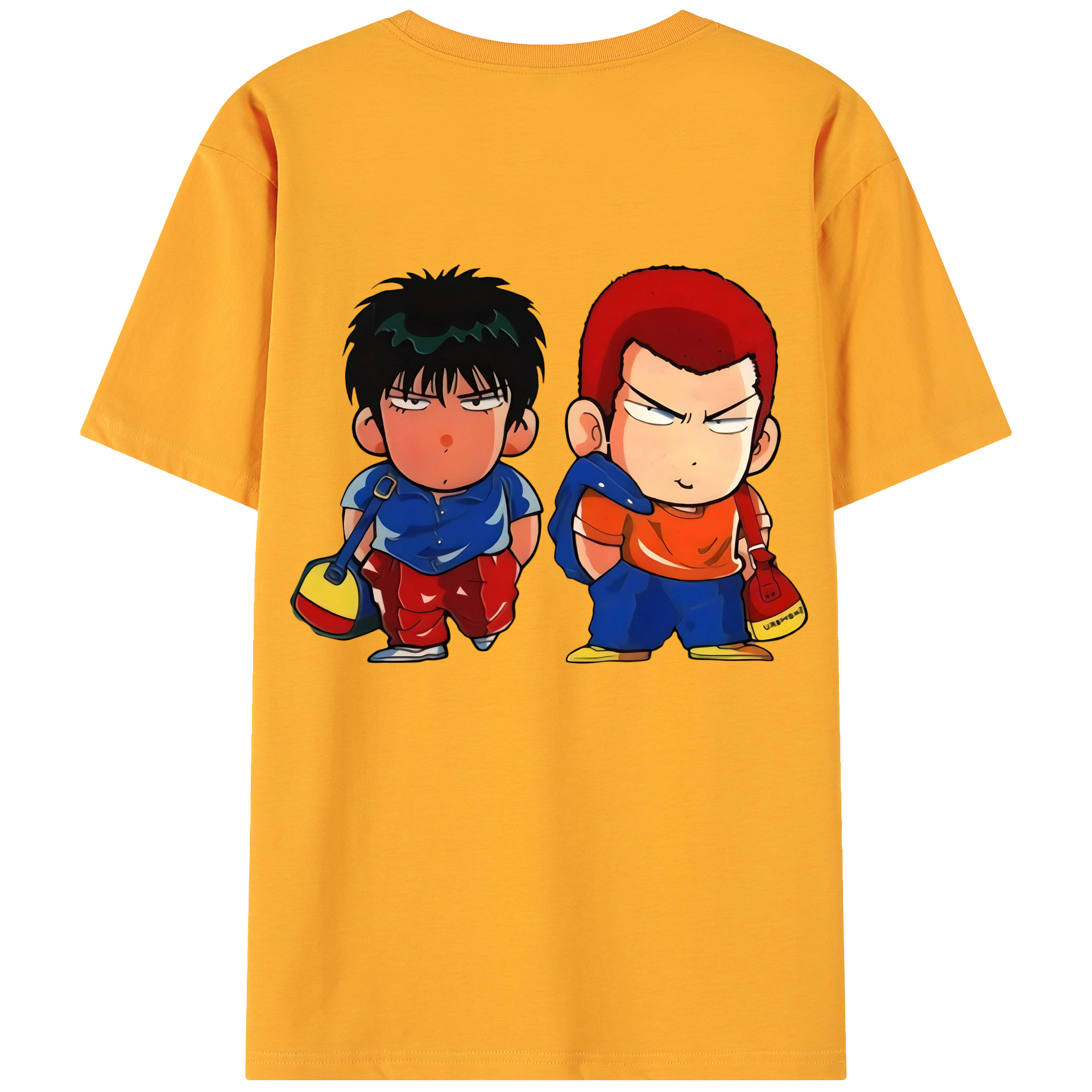 （画像用） SLAM DUNK／スラムダンク 綿100％ メンズ半袖Tシャツ（バックプリント） 通気性