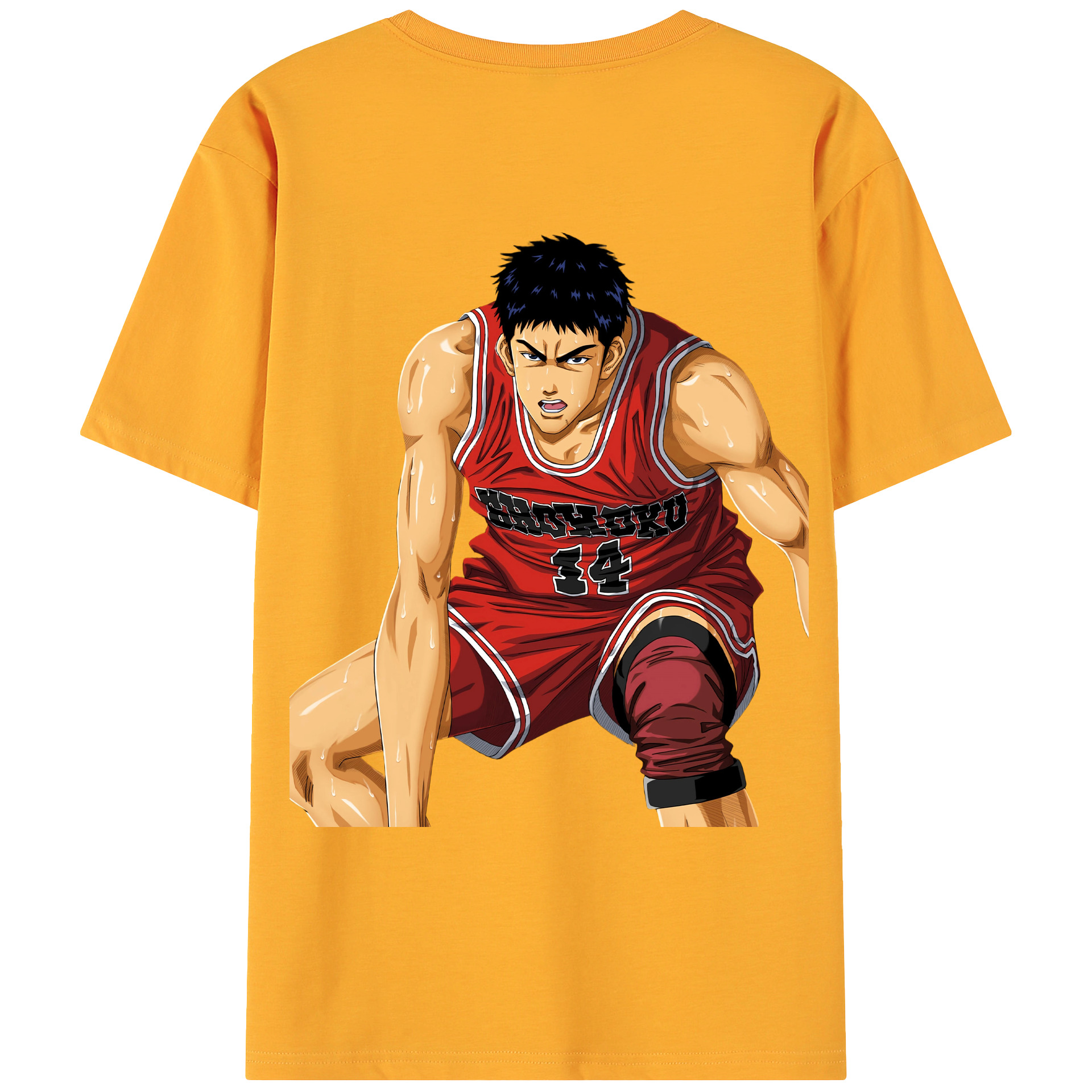 （画像用） SLAM DUNK／スラムダンク 綿100％ メンズ半袖Tシャツ（バックプリント） 通気性