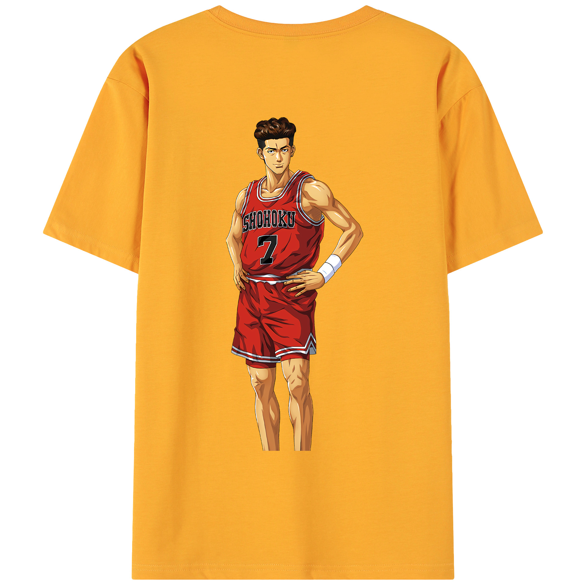（画像用） SLAM DUNK／スラムダンク 綿100％ メンズ半袖Tシャツ（バックプリント） 通気性