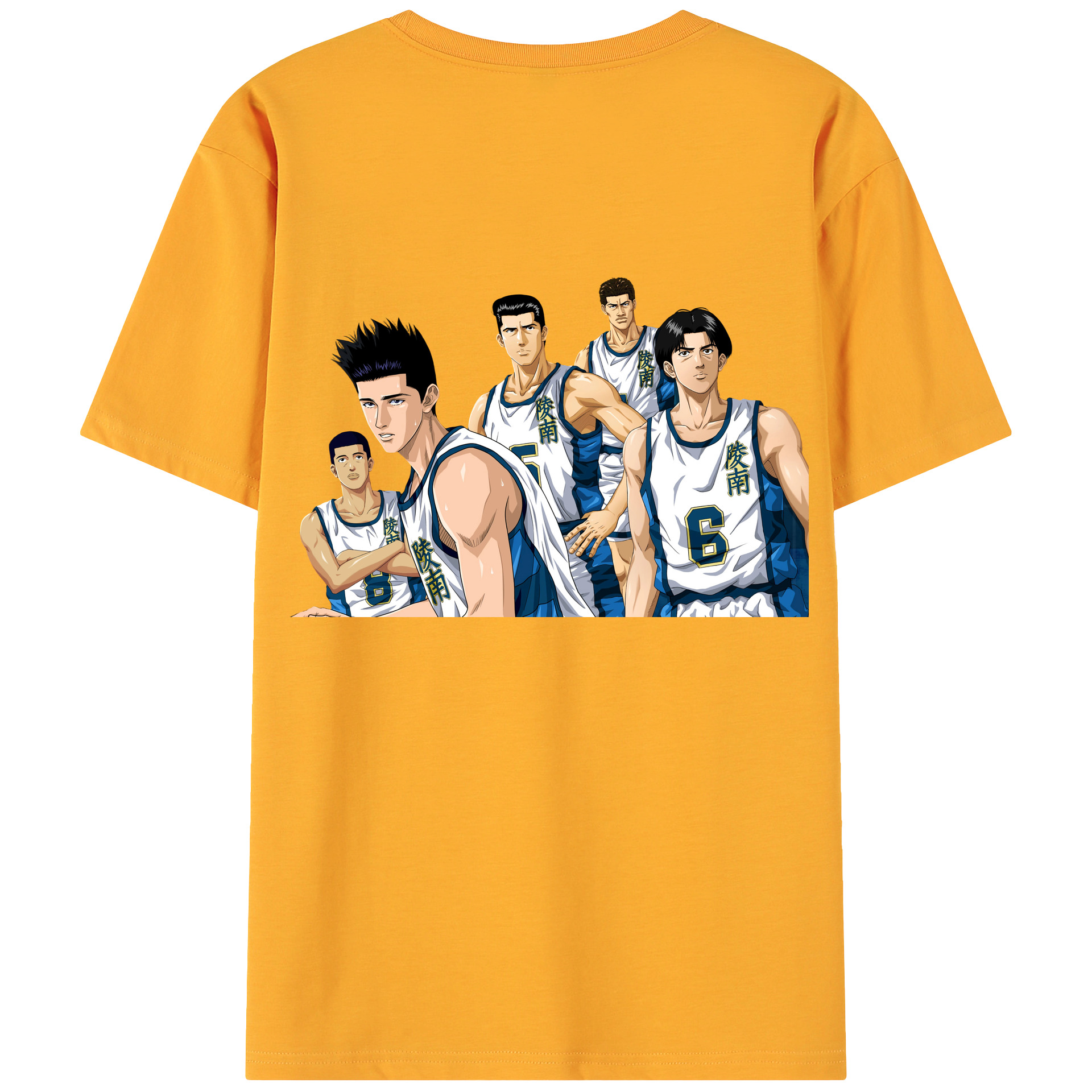 （画像用） SLAM DUNK／スラムダンク 綿100％ メンズ半袖Tシャツ（バックプリント） 通気性