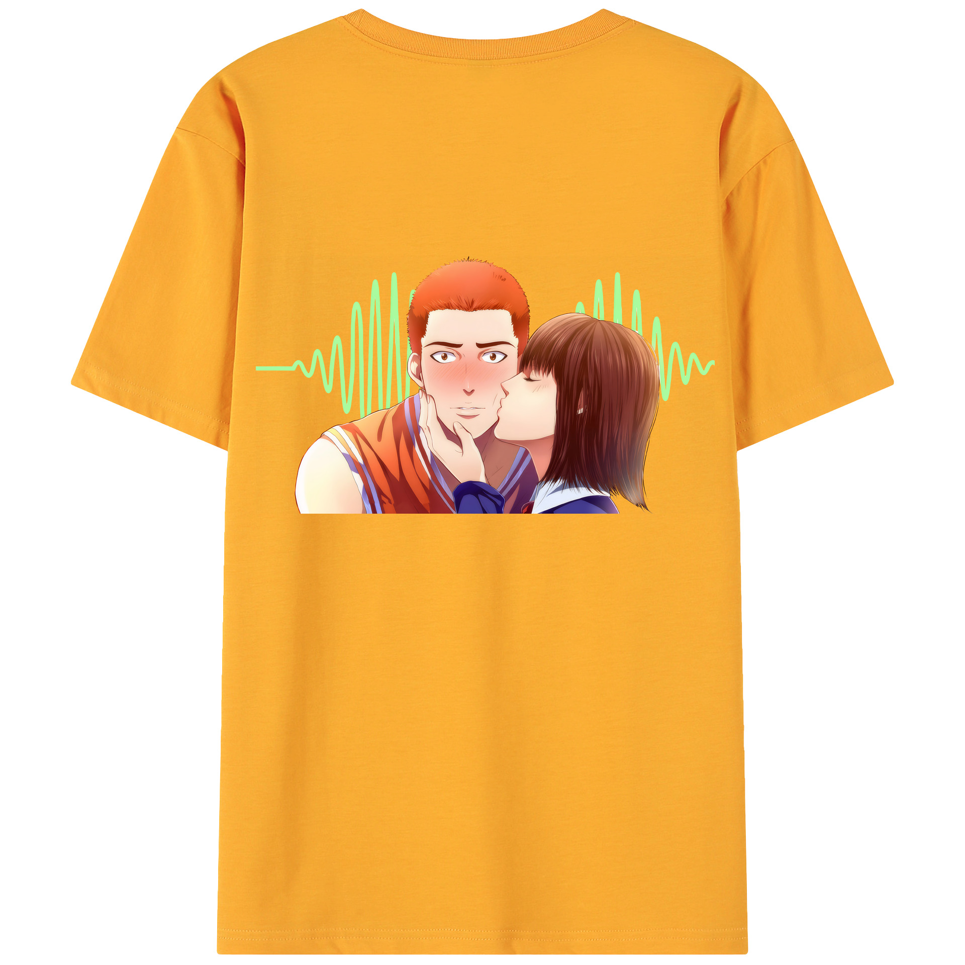 （画像用） SLAM DUNK／スラムダンク 綿100％ メンズ半袖Tシャツ（バックプリント） 通気性