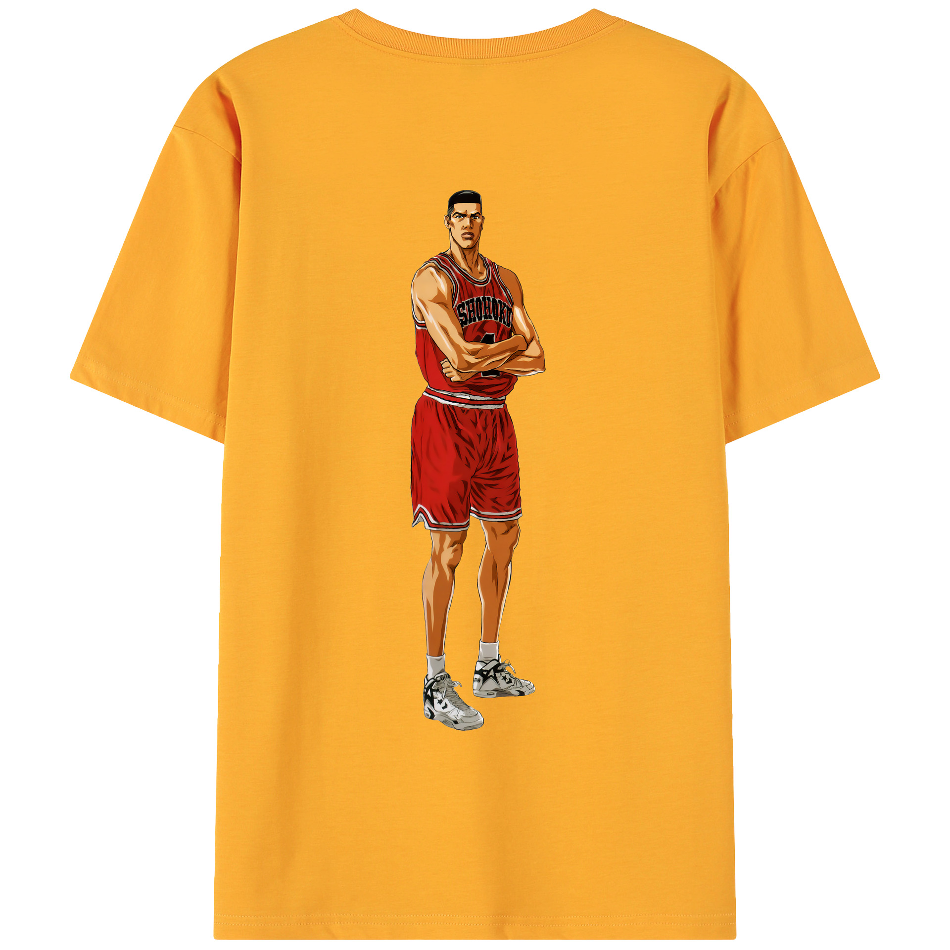 （画像用） SLAM DUNK／スラムダンク 綿100％ メンズ半袖Tシャツ（バックプリント） 通気性
