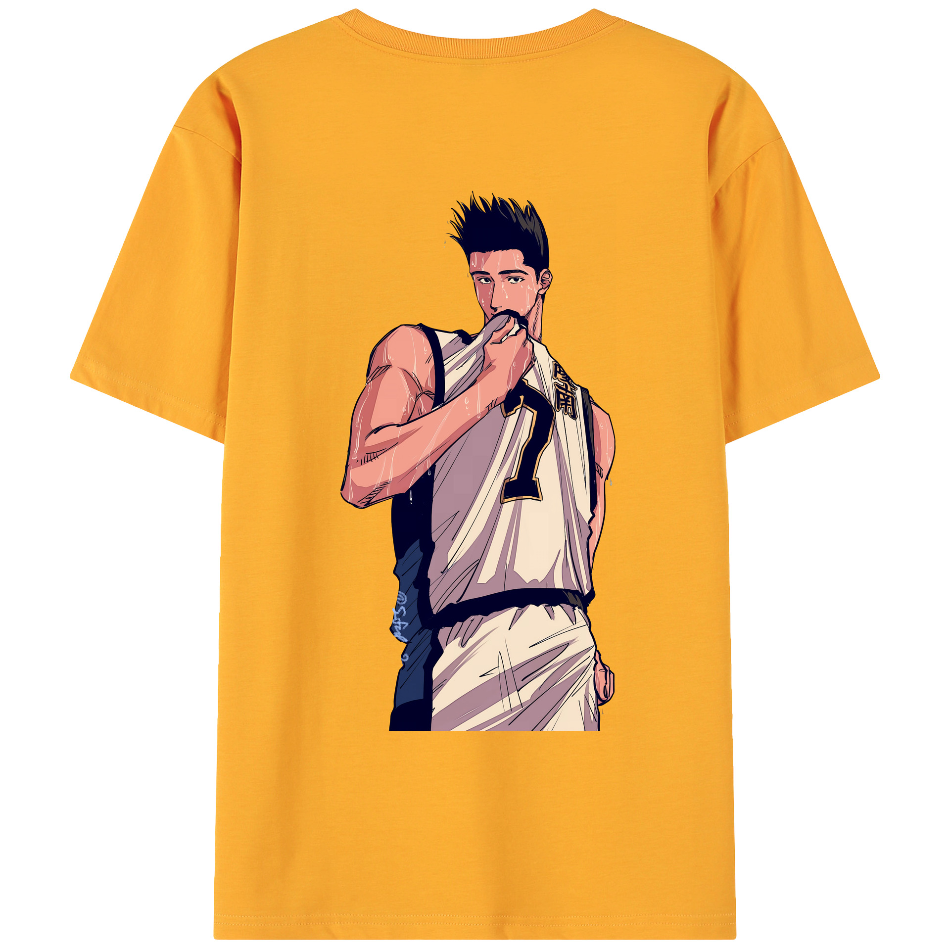 （画像用） SLAM DUNK／スラムダンク 綿100％ メンズ半袖Tシャツ（バックプリント） 通気性
