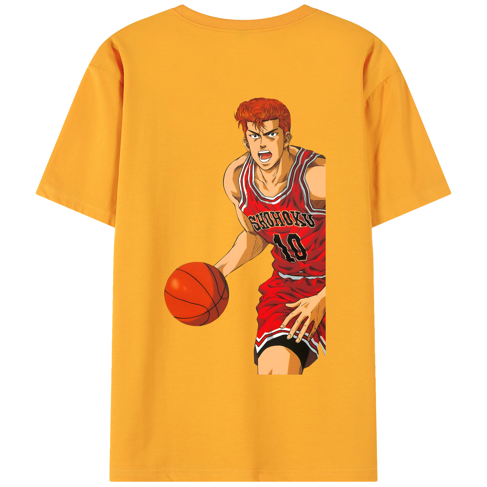 （画像用） SLAM DUNK／スラムダンク 綿100％ メンズ半袖Tシャツ（バックプリント） 通気性