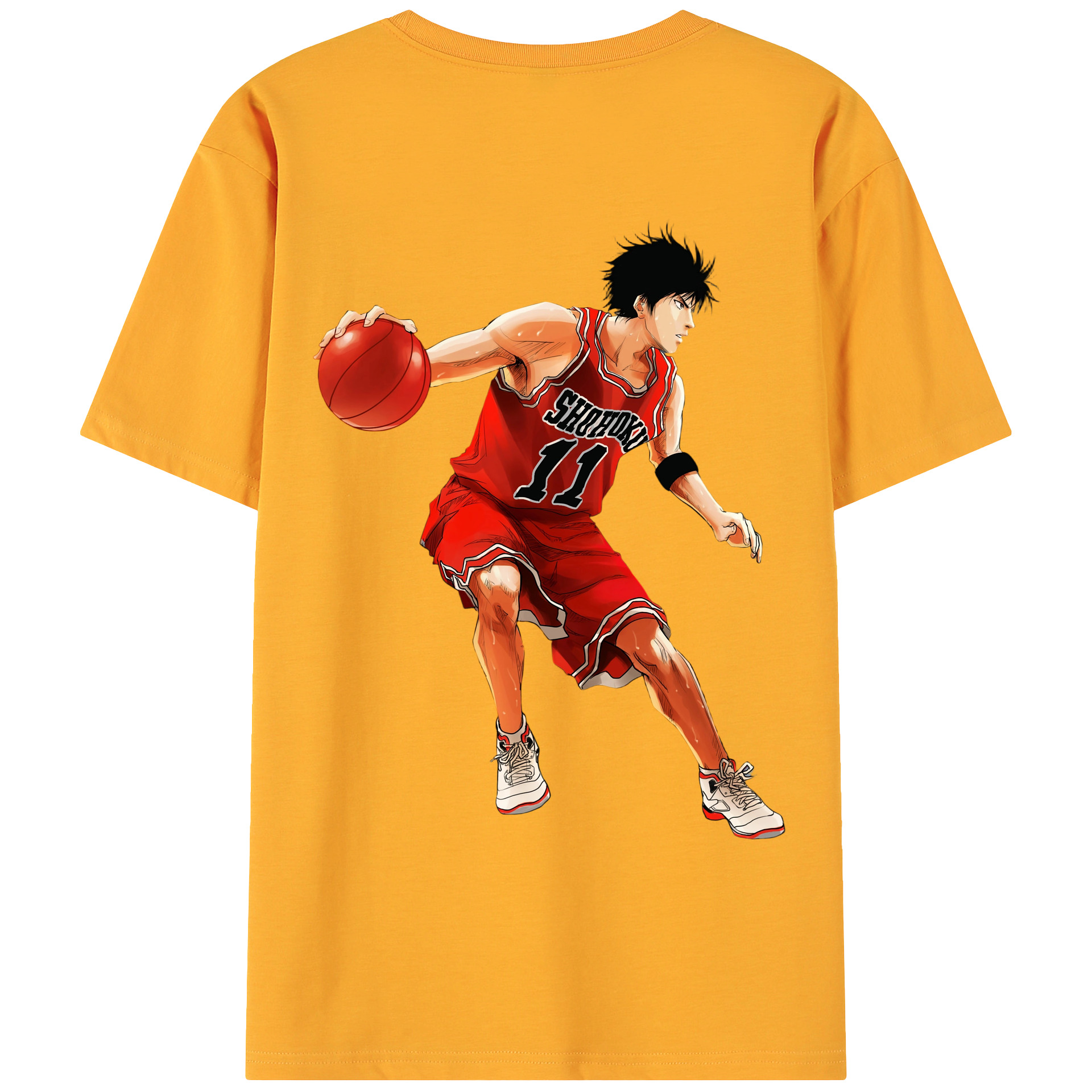 （画像用） SLAM DUNK／スラムダンク 綿100％ メンズ半袖Tシャツ（バックプリント） 通気性
