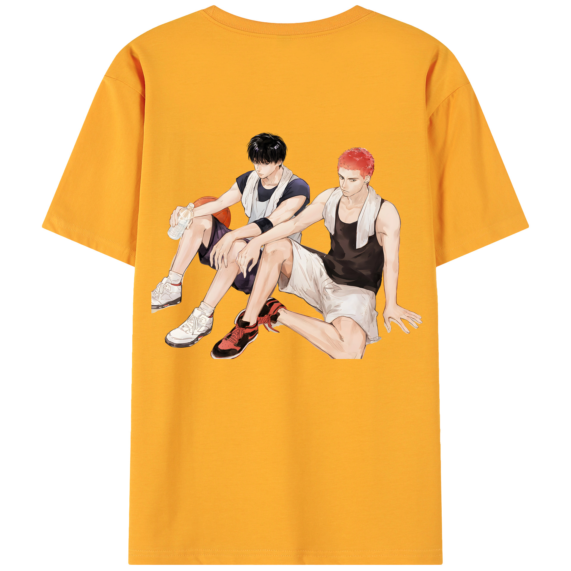 （画像用） SLAM DUNK／スラムダンク 綿100％ メンズ半袖Tシャツ（バックプリント） 通気性